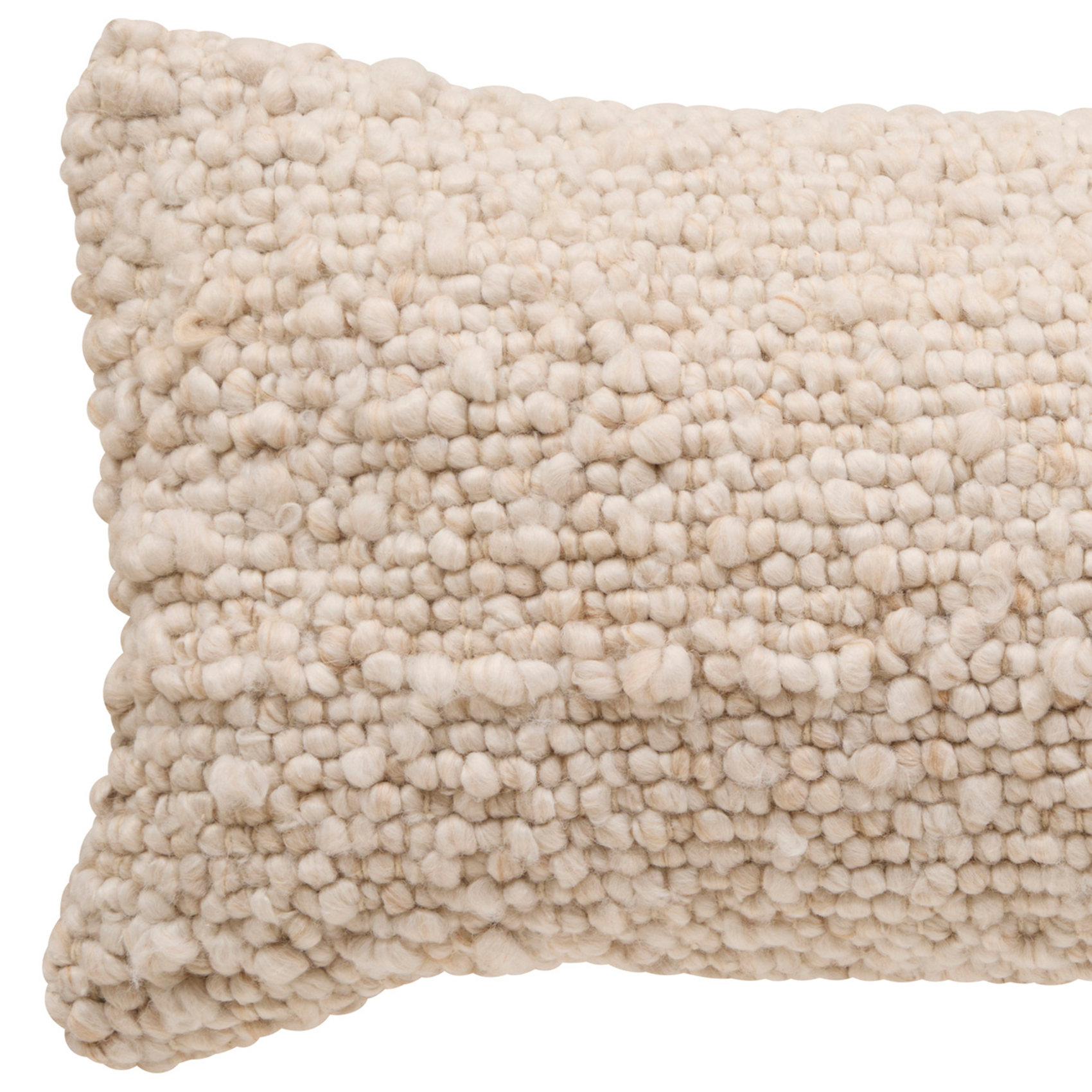 Coussin rectangulaire effet laine déhoussable — vue 3