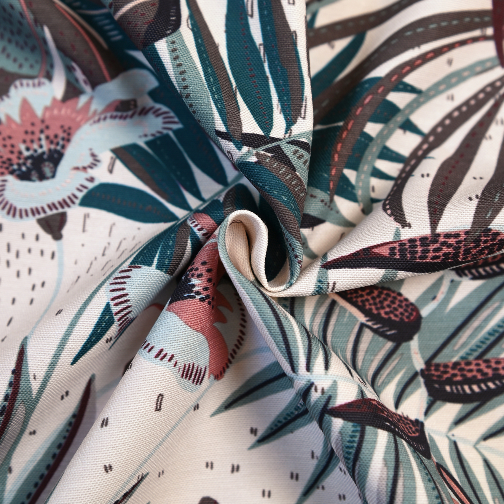 Tissu polycoton imprimé tropical — vue 4