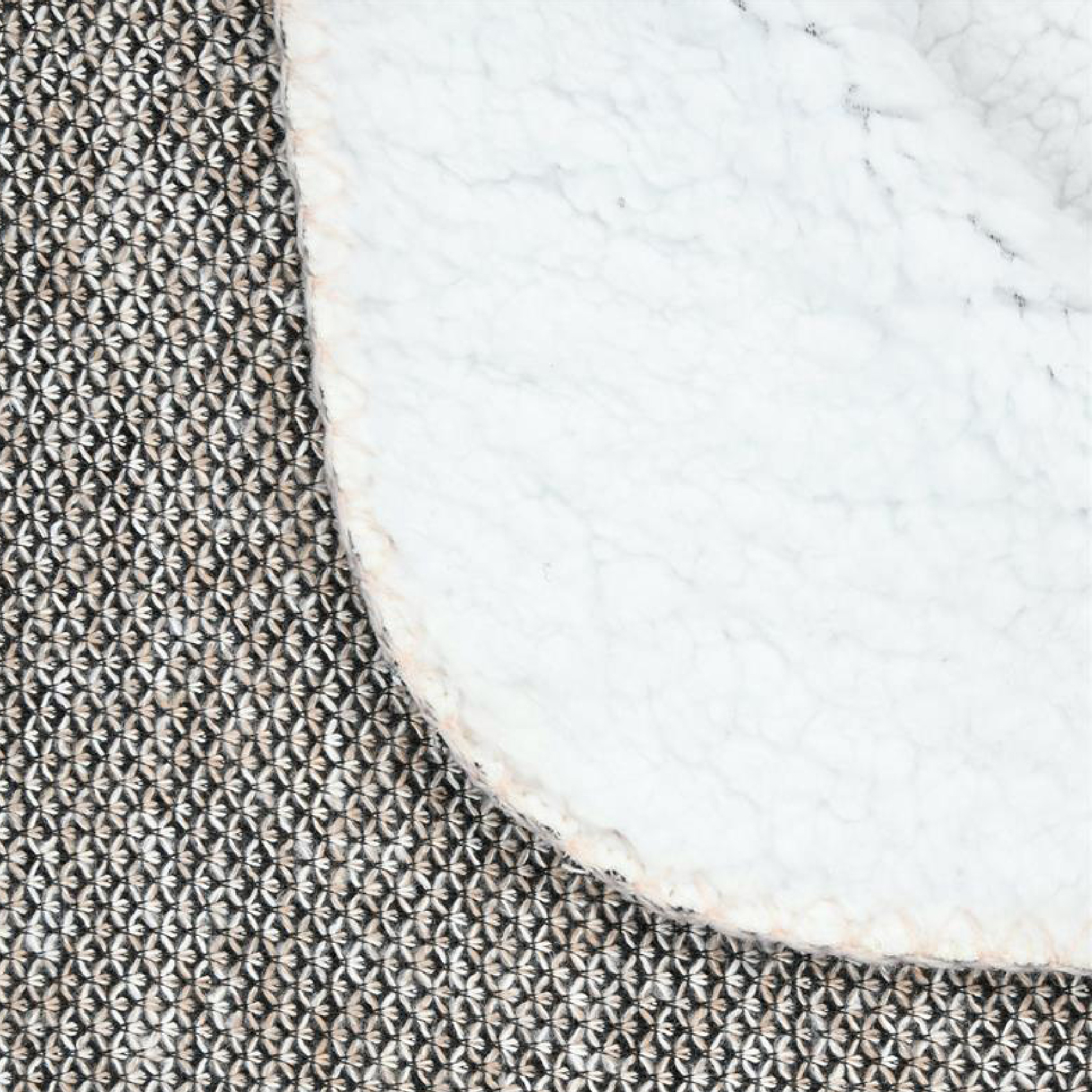 Plaid tricoté doublé sherpa — vue 3