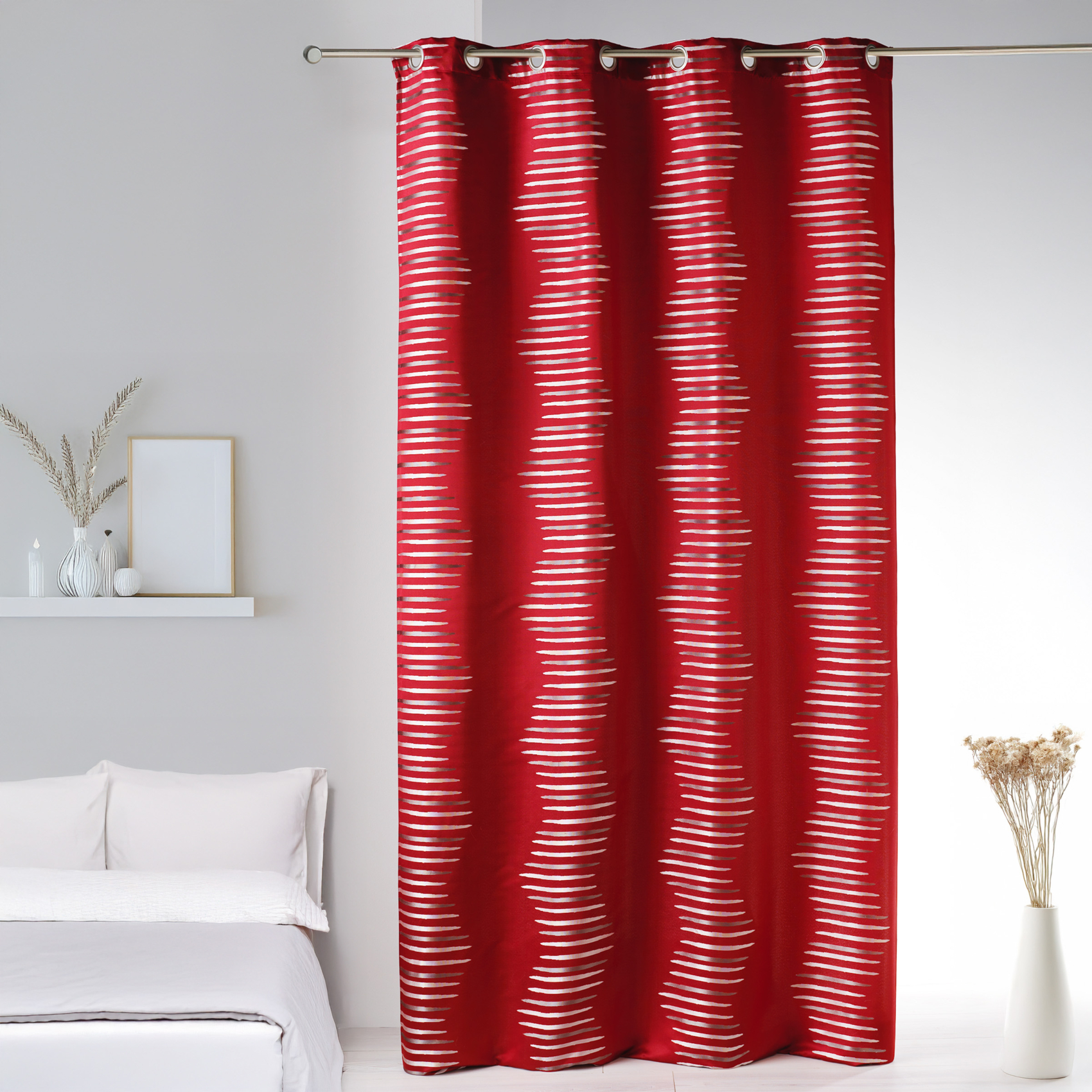 Rideau en jacquard à vagues fantaisies — vue 3