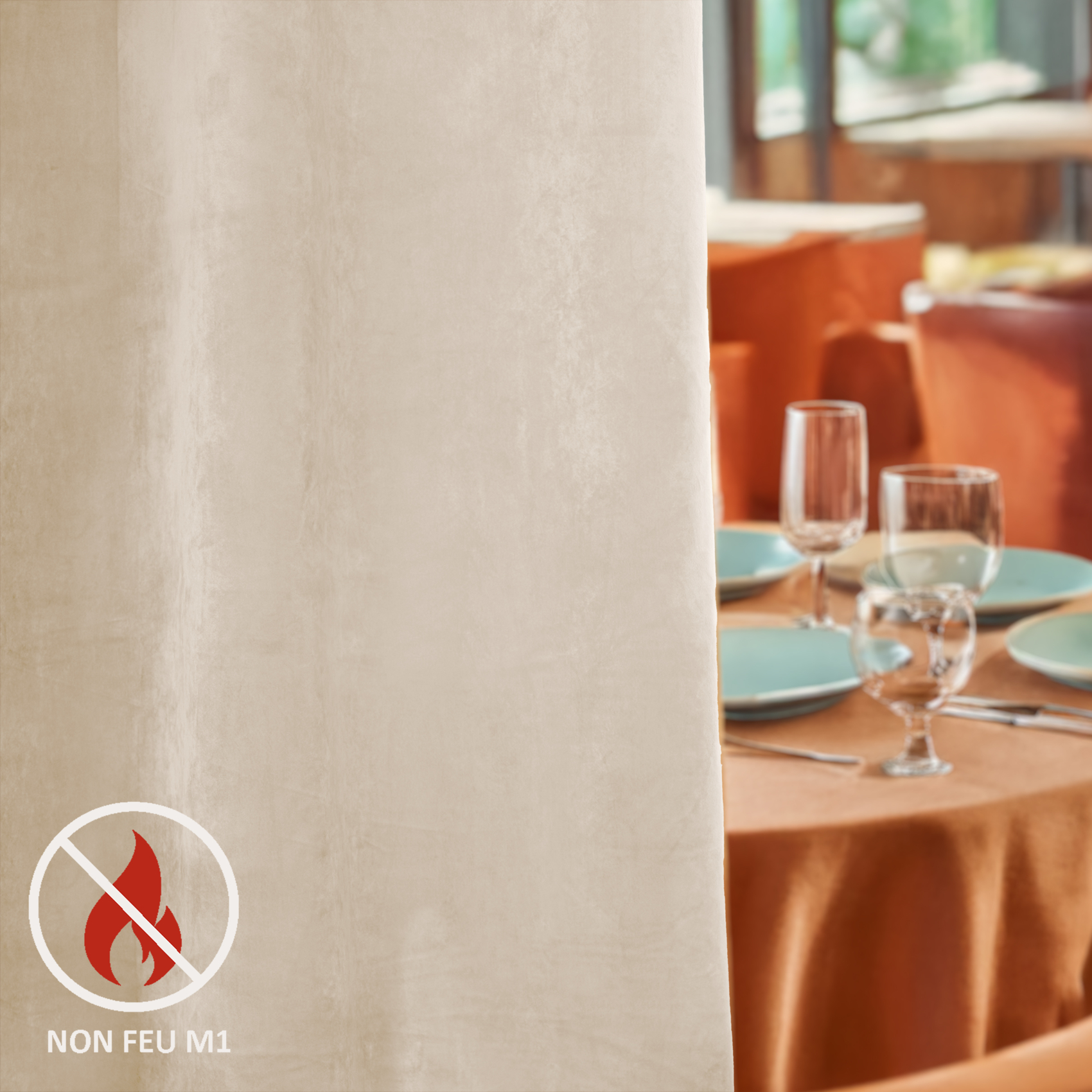 Rideau Ignifugé  M1 en velours premium — vue 5