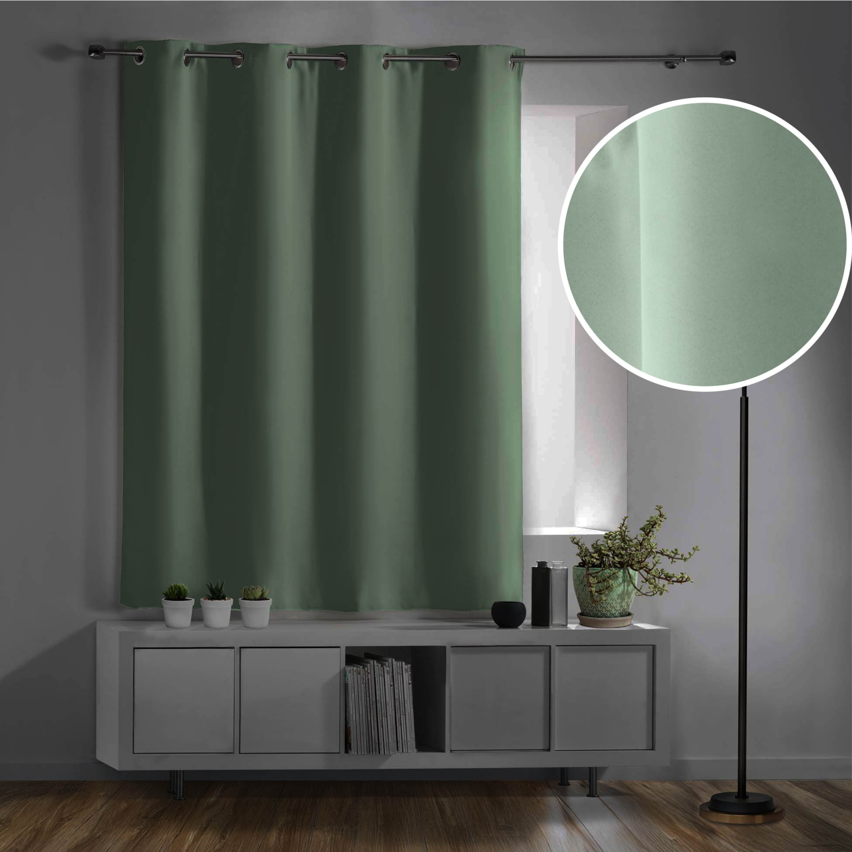 Rideau court obscurcissant 90 % adapté radiateur — vue 6