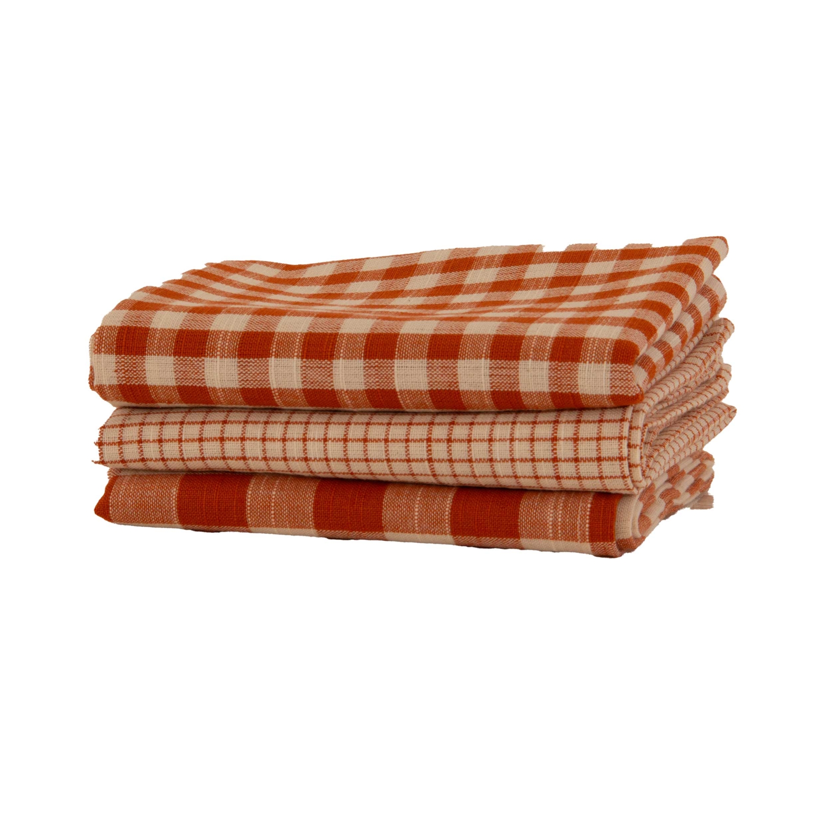 Lot de 3 torchons à carreaux en coton