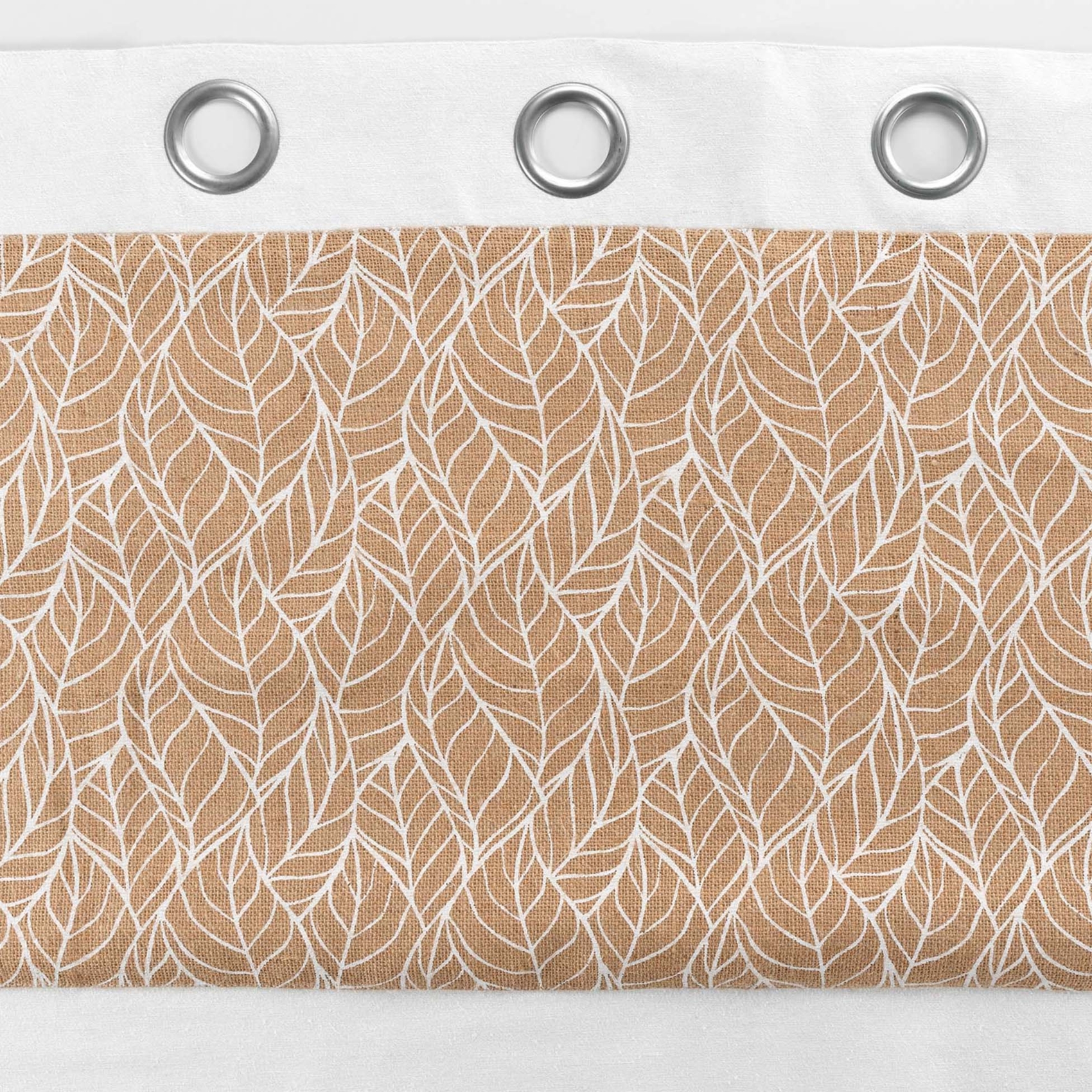 Rideau bi-matière avec toile de jute imprimée — vue 4