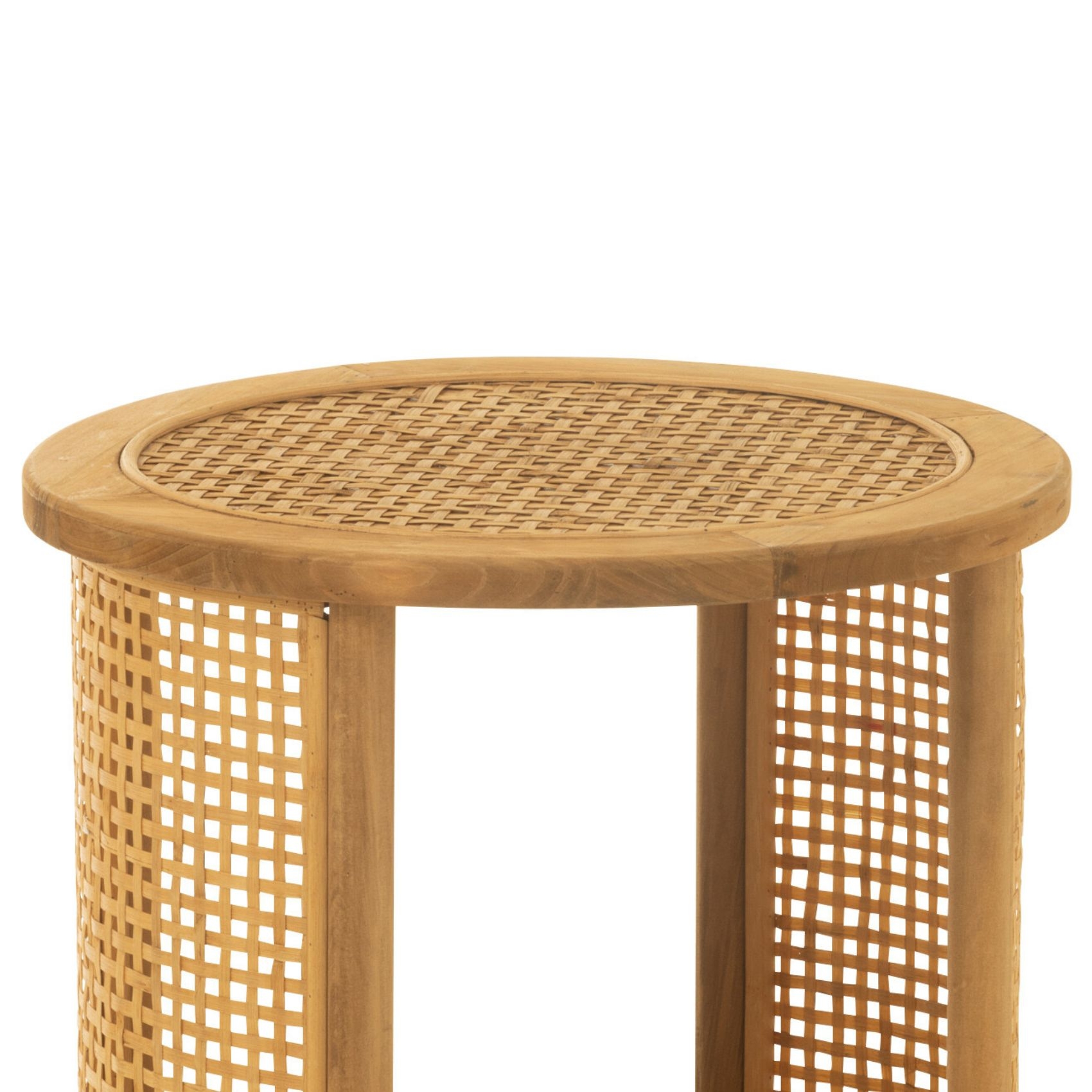 Table basse salon rotin à double plateaux — vue 4