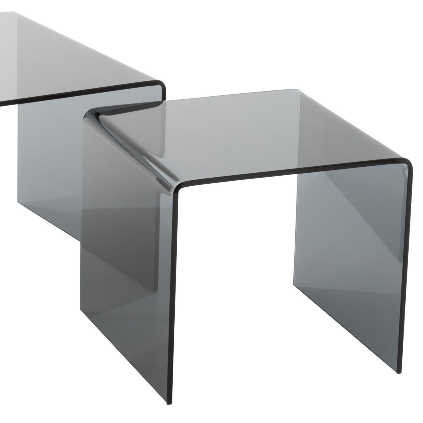 Set de 2 tables gigognes en verre — vue 5