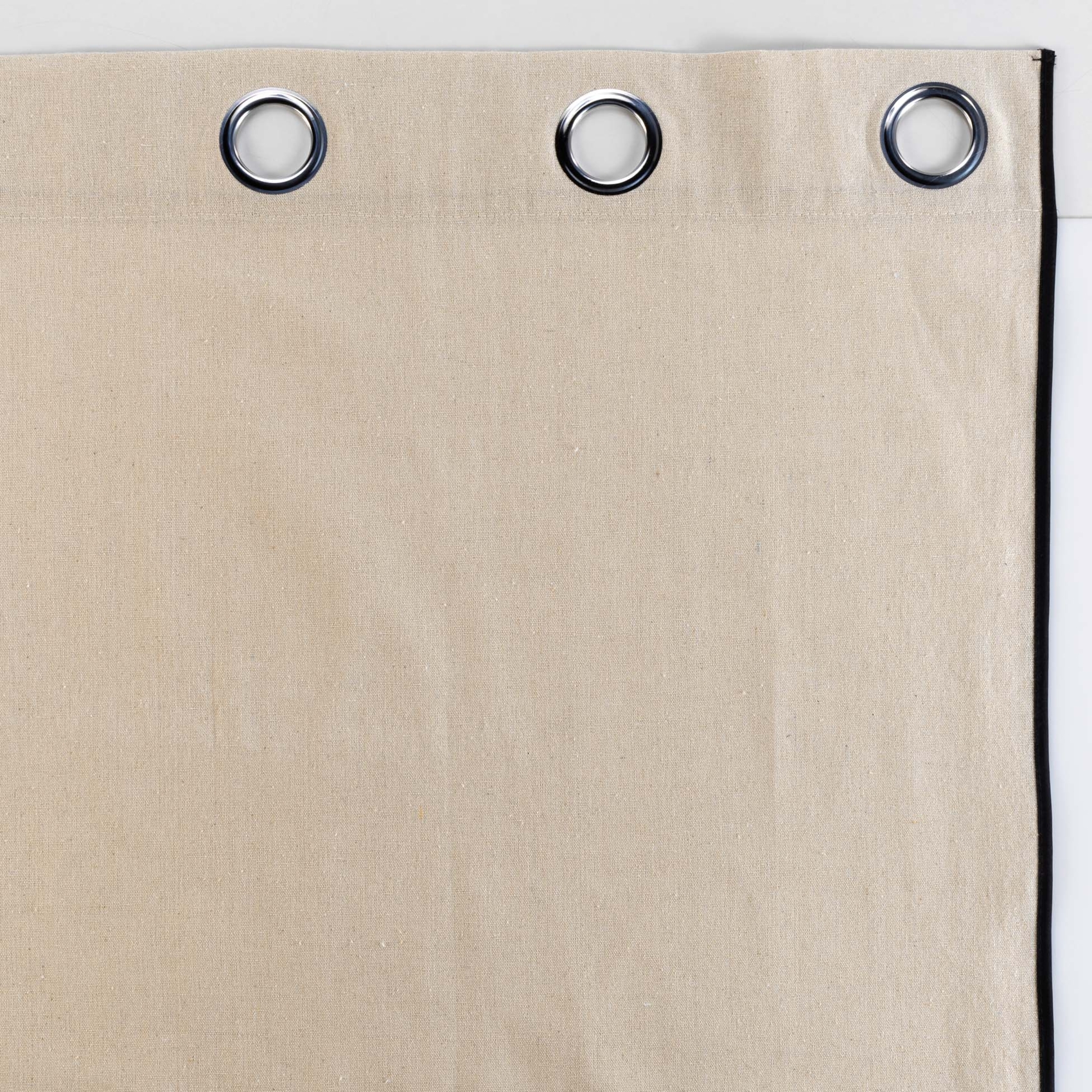 Rideau biais noir en polycoton — vue 4