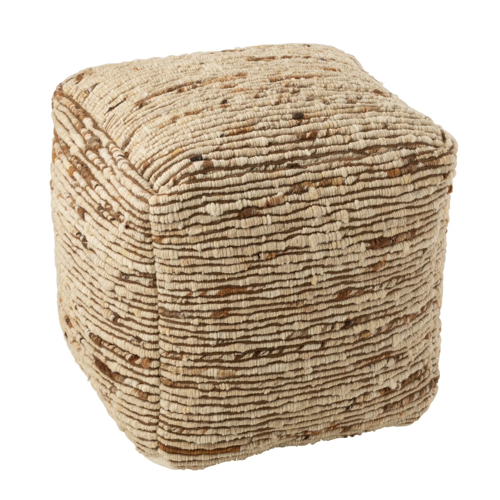 Pouf tissé en laine