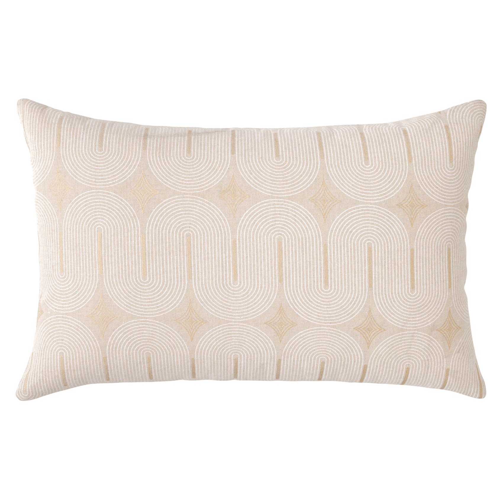 Coussin déhoussable en polycoton à imprimé métallisé — vue 6