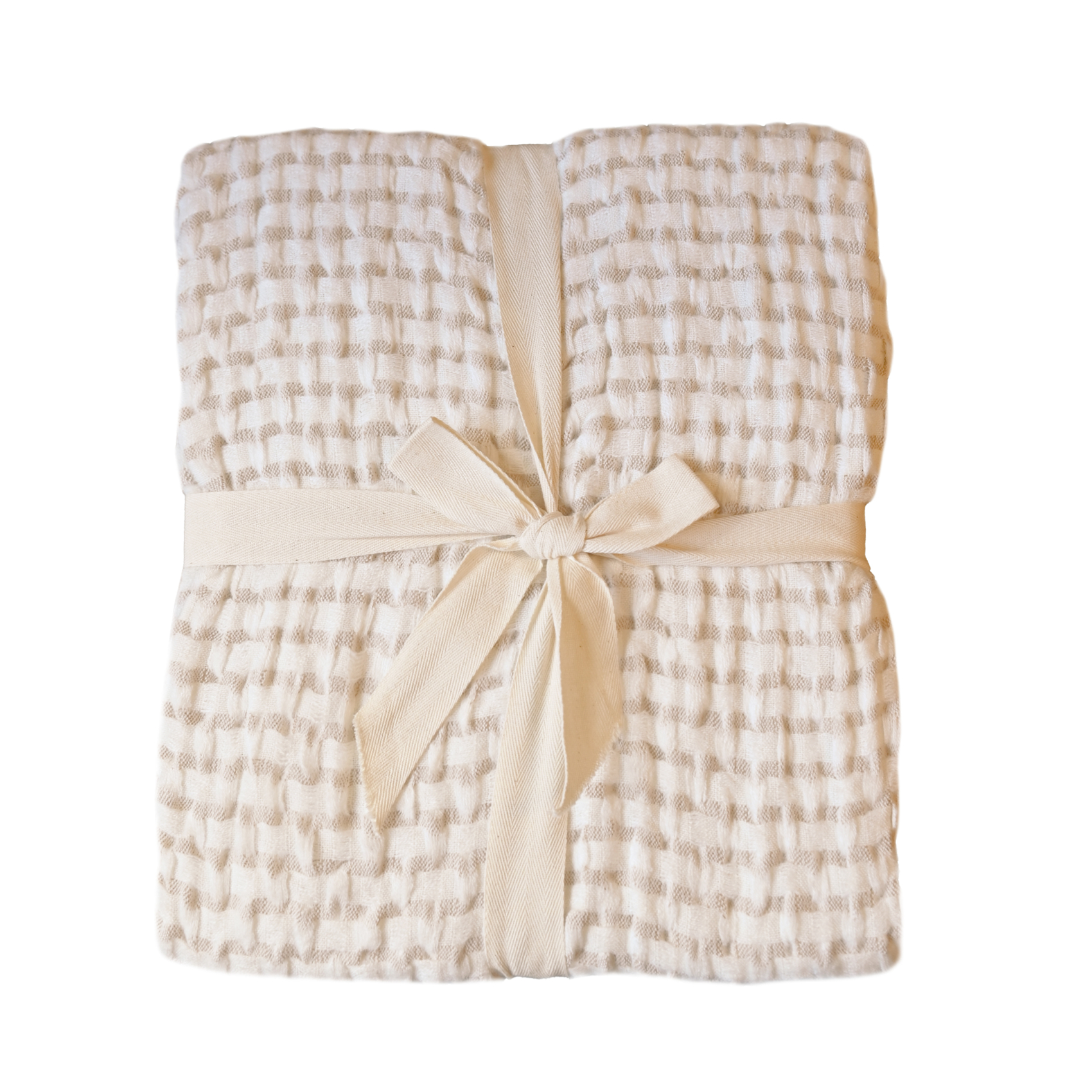 Plaid doux effet gaufré