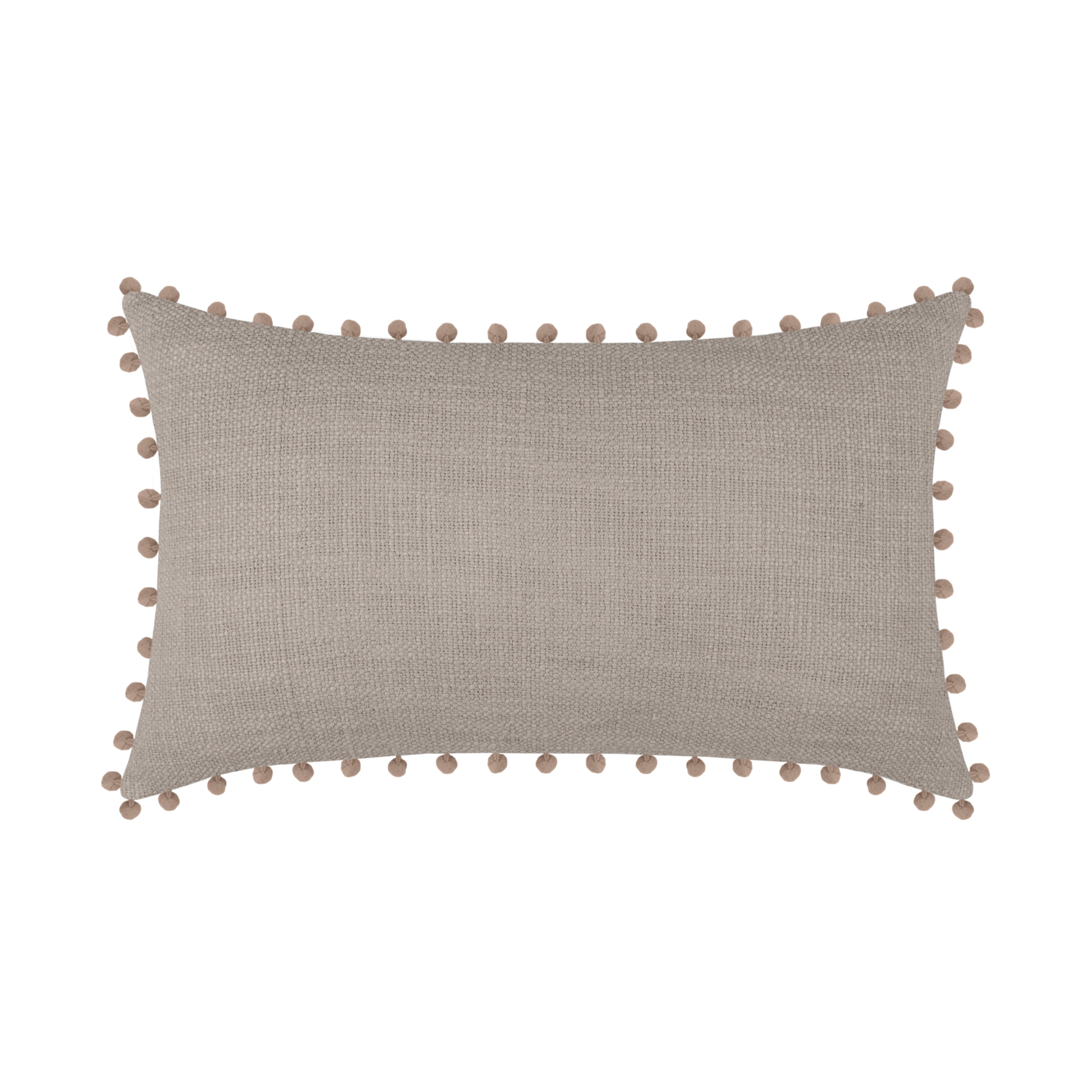 Coussin rectangulaire en coton déhoussable à pompons — vue 6