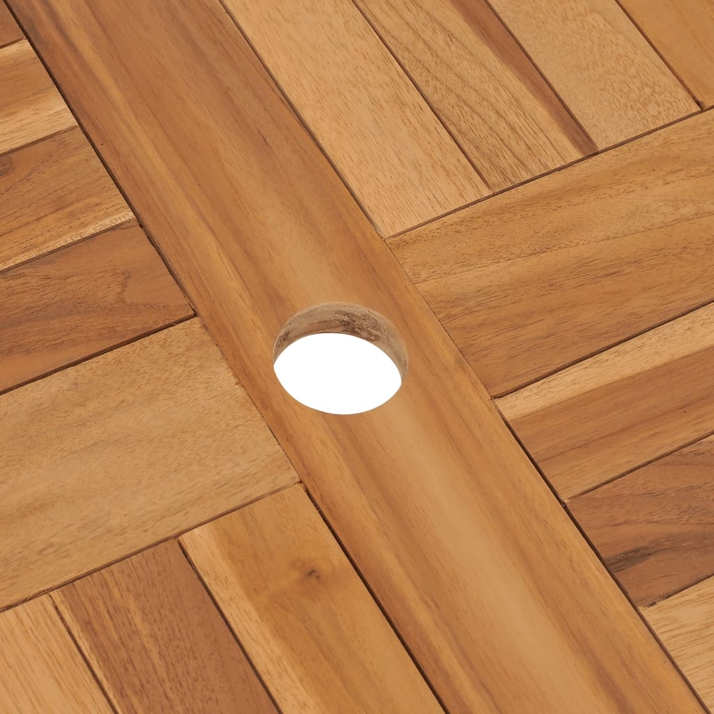 Table extérieur ronde pliante en bois — vue 5