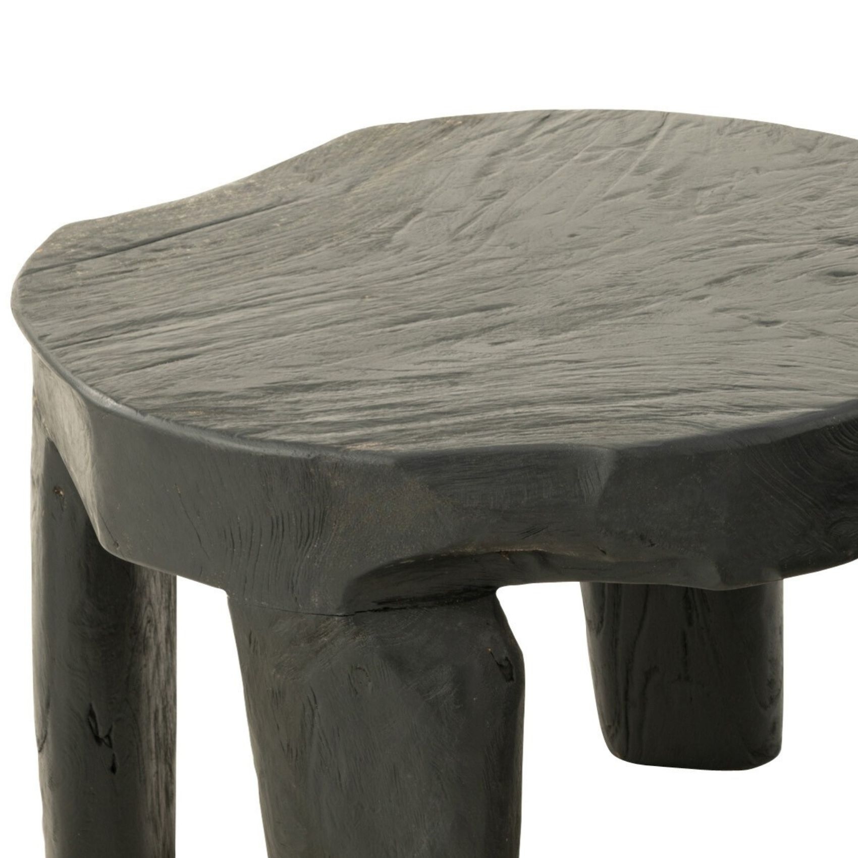 Set de 2 tables basses rondes en bois de teck — vue 3