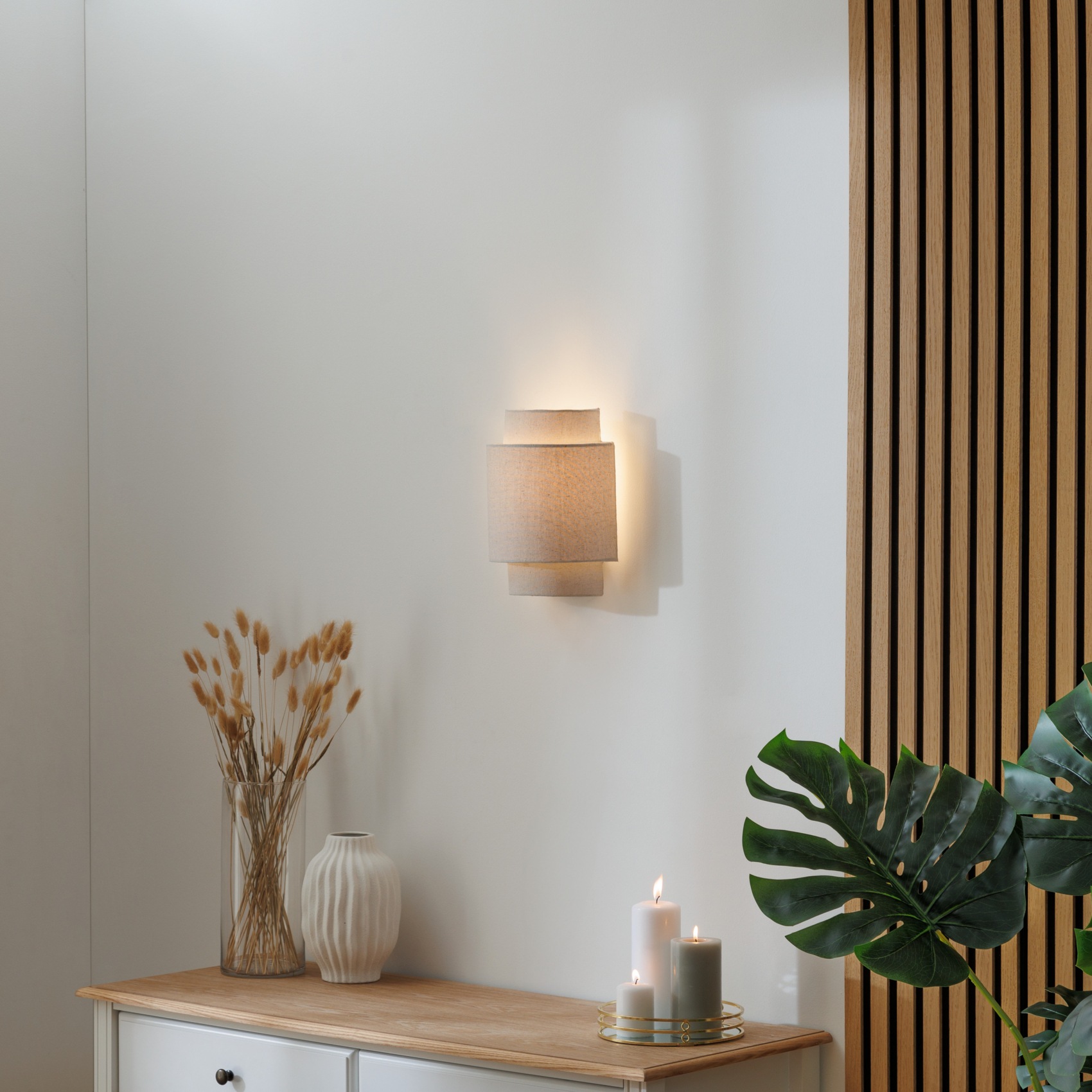 Applique murale en lin avec structure acier — vue 4