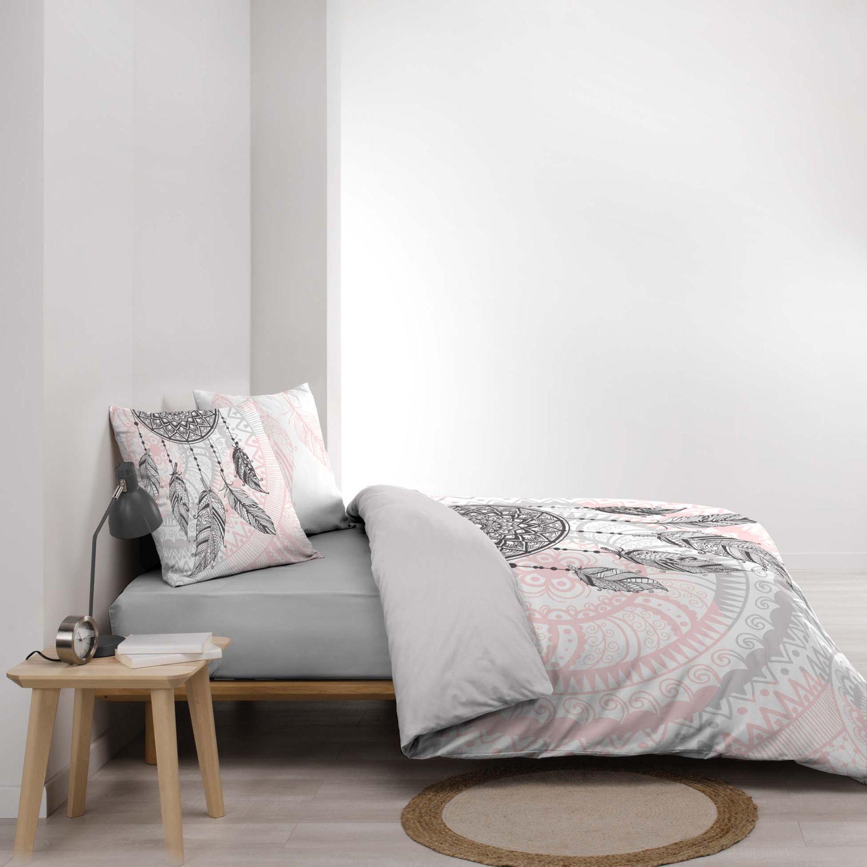 Parure de lit 3 pièces coton motif attrape-rêves housse + taies — vue 4