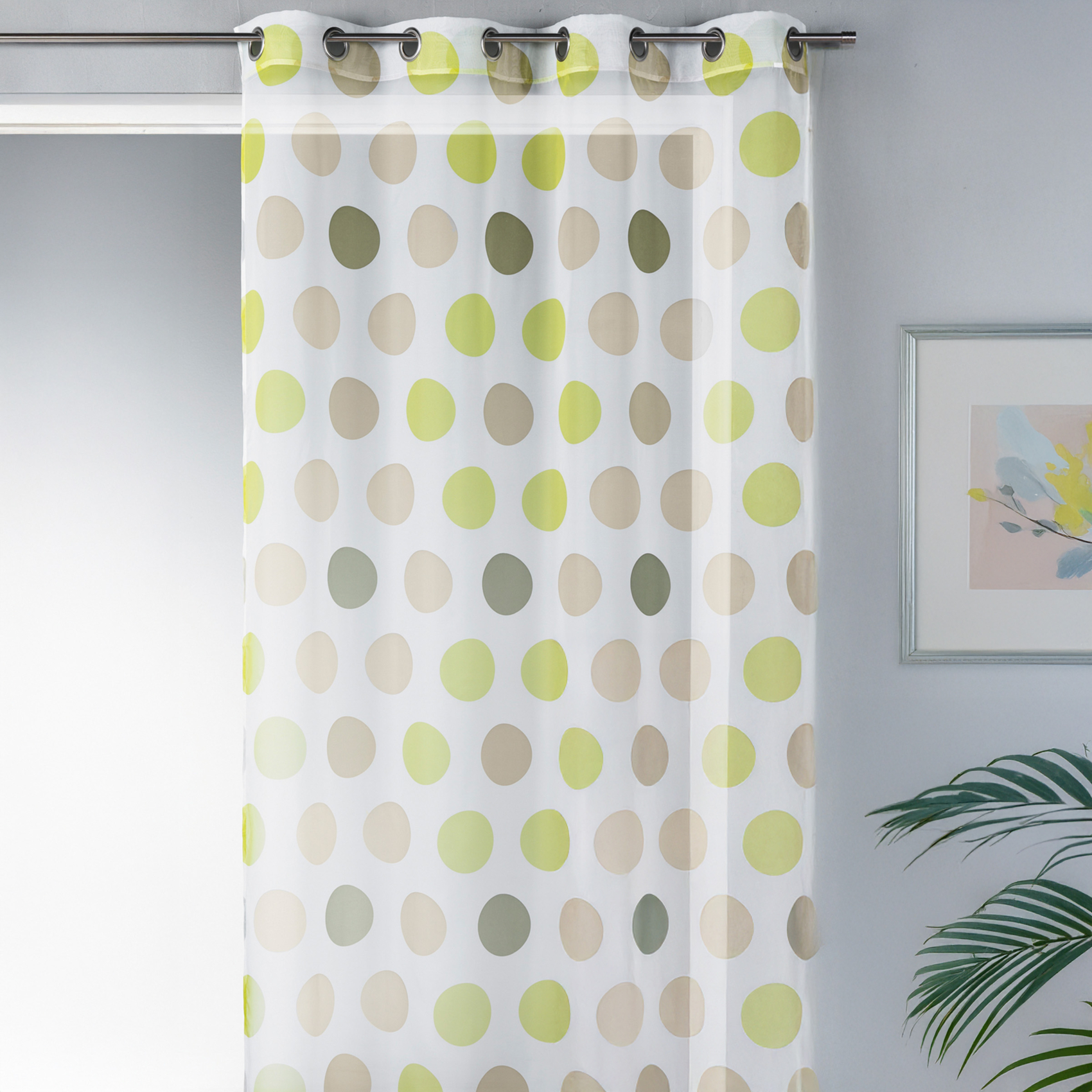 Voilage à gros pois