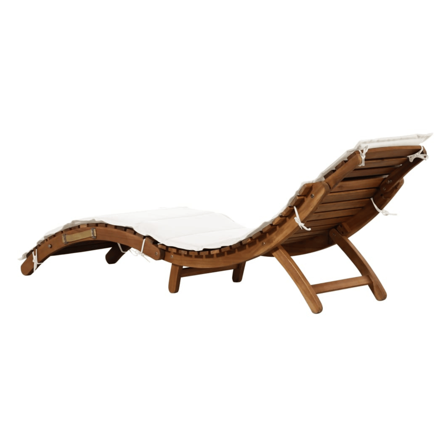 Chaise longue avec coussin bois d'Acacia — vue 4