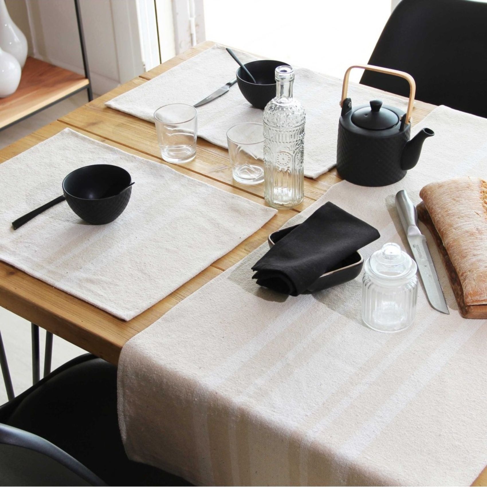 Chemin de table coton épais Rustique — vue 4