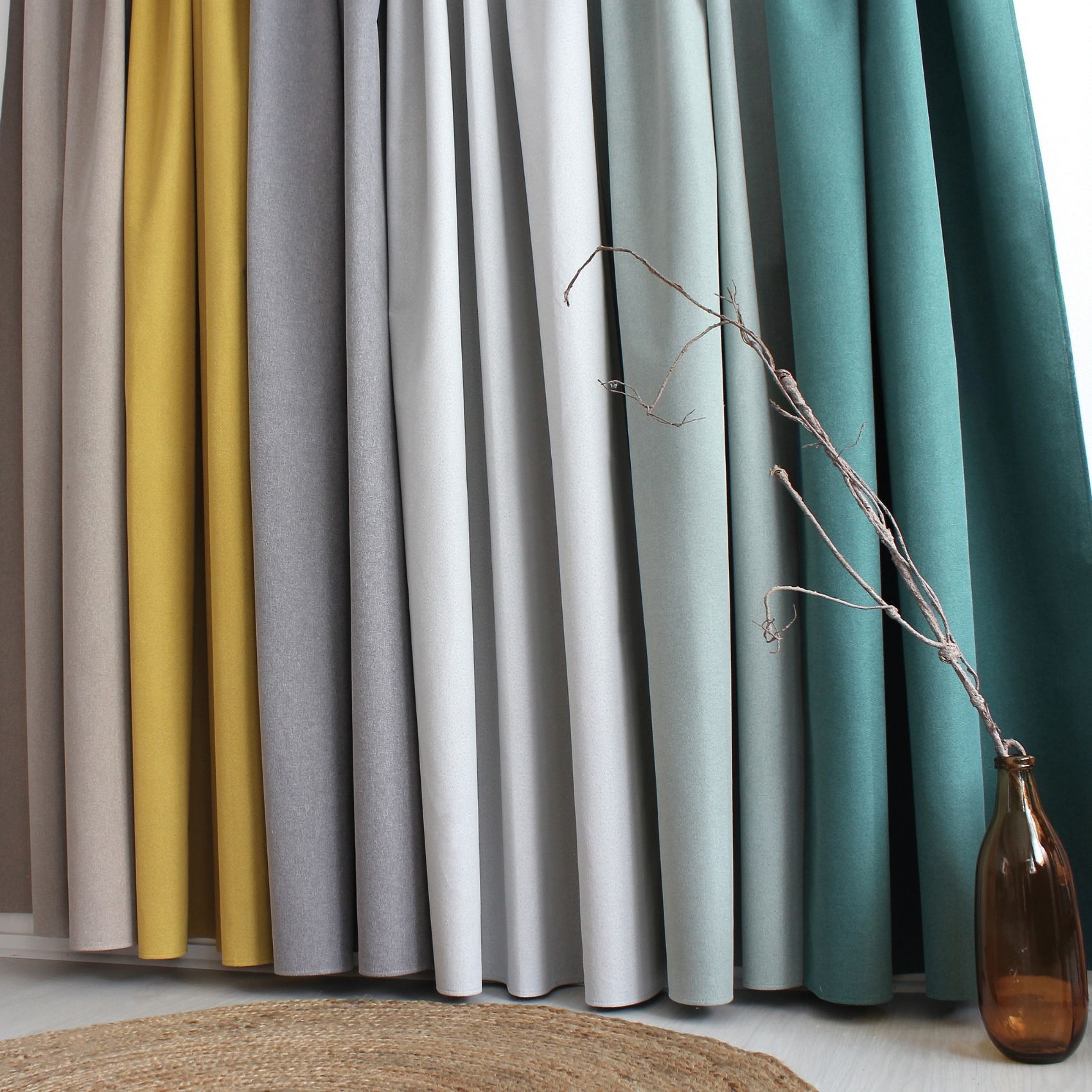 Rideau occultant aspect chambray — vue 5