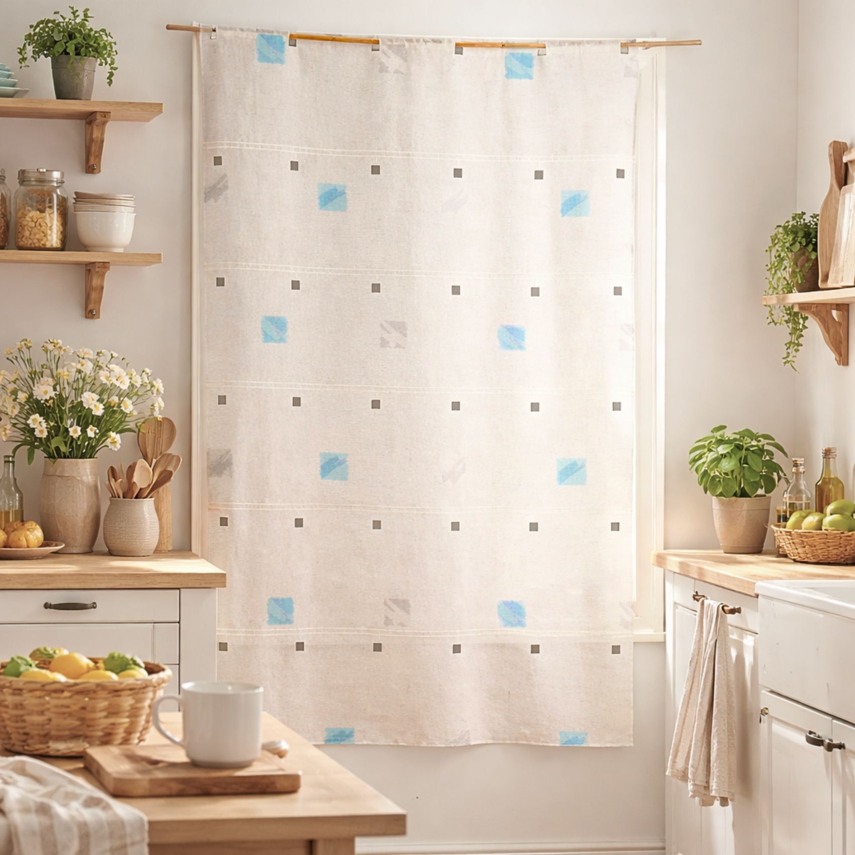 Modulable brodé de carrés colorés