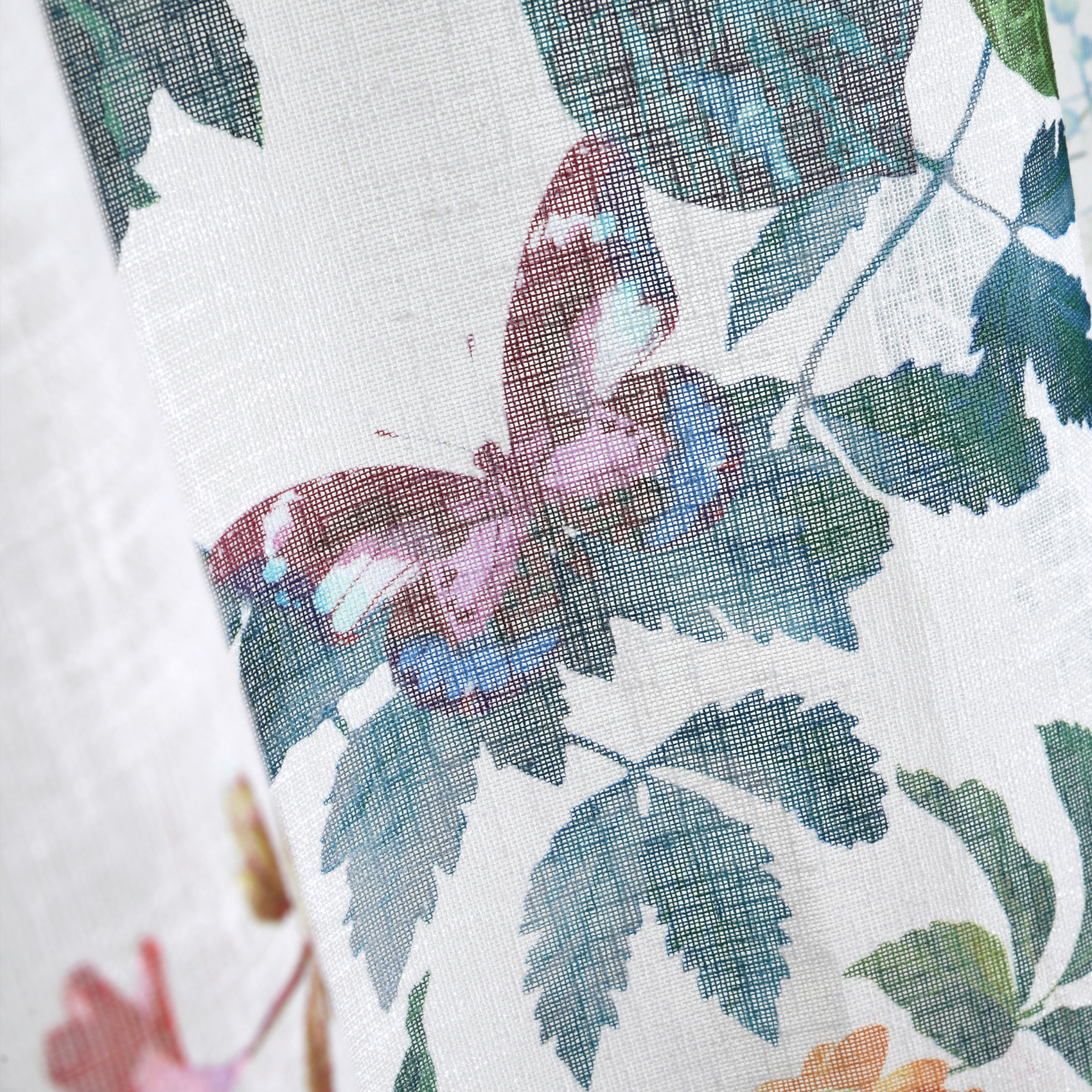 Voilage feuillage et oiseau — vue 3