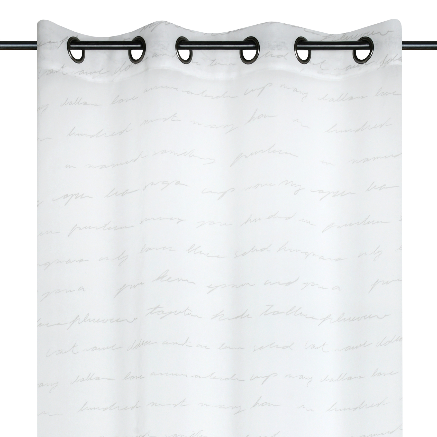 Voilage à oeillets imprimé texte — vue 4