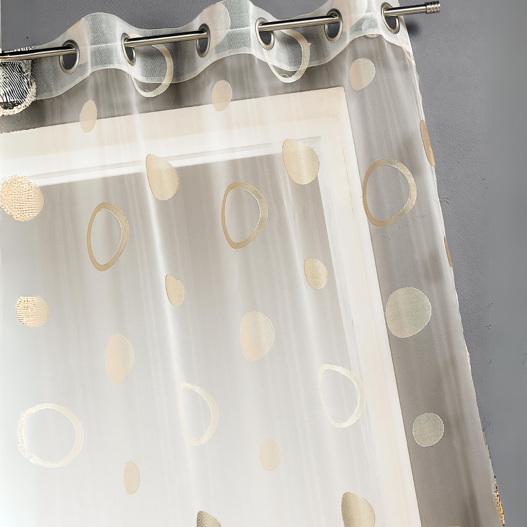 Voilage coloré motifs cercles — vue 3