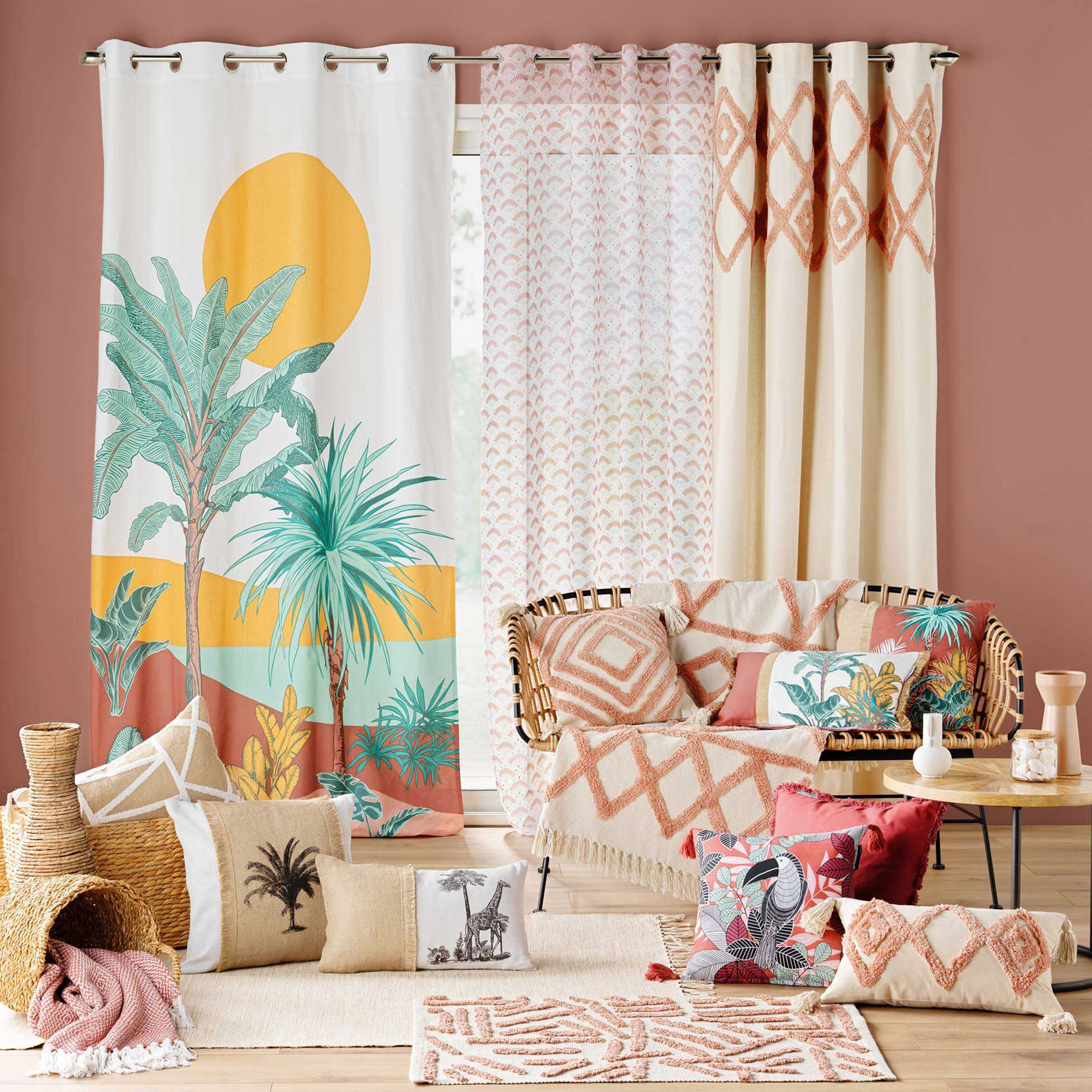 Coussin uni avec jute — vue 4