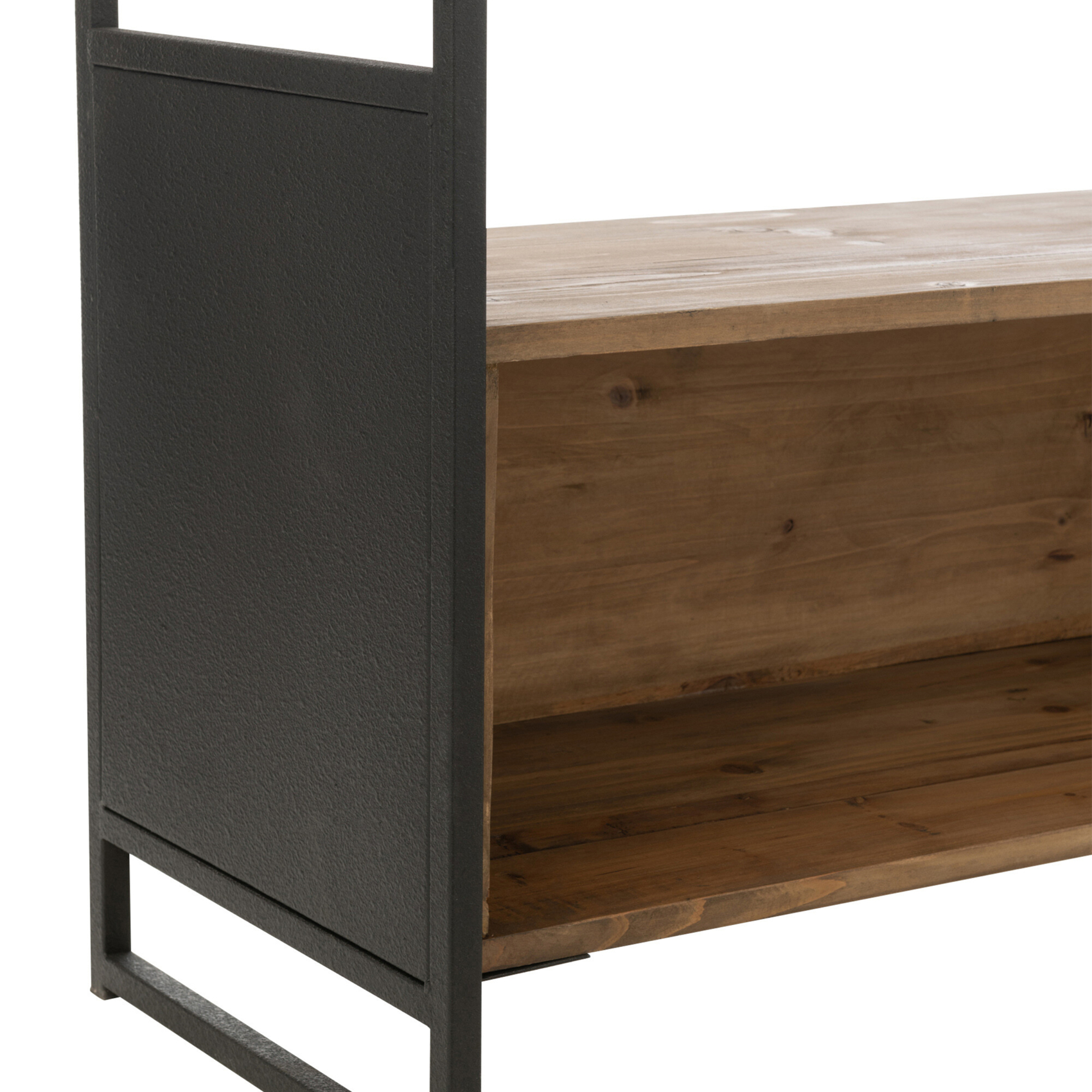 Grande étagère en bois recyclé et métal — vue 5