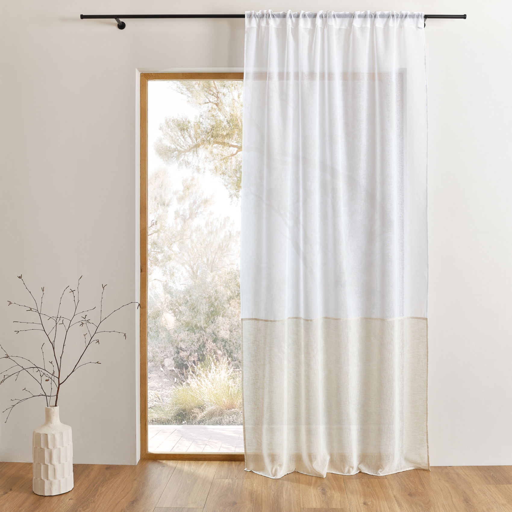 Voilage accroche 3-en-1 bicolore LUZ — vue 4