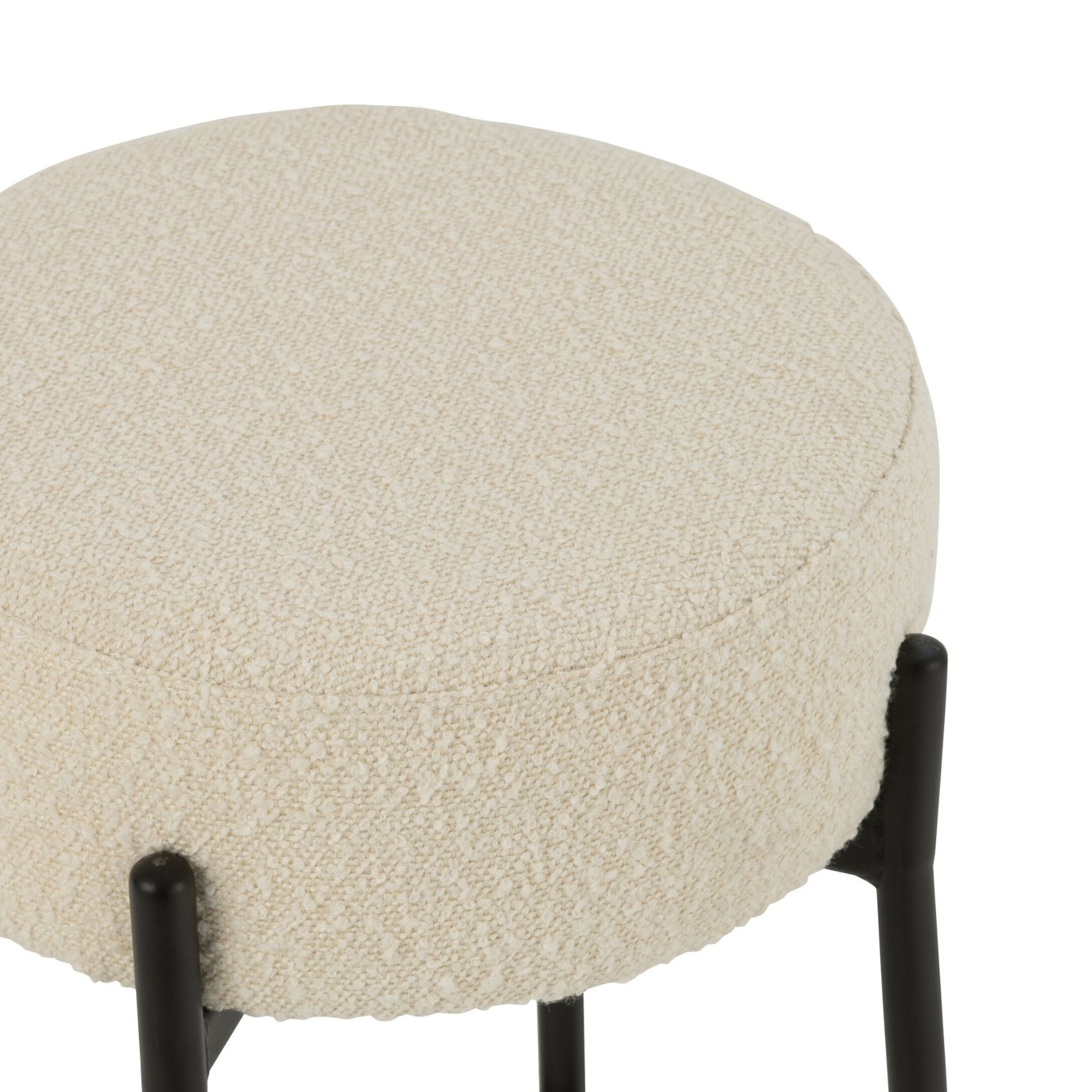 Tabouret de bar en tissu bouclette et métal — vue 4