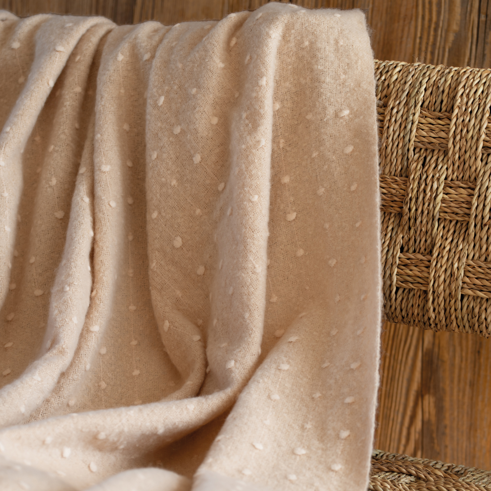 Plaid doux à franges aspect mohair — vue 4