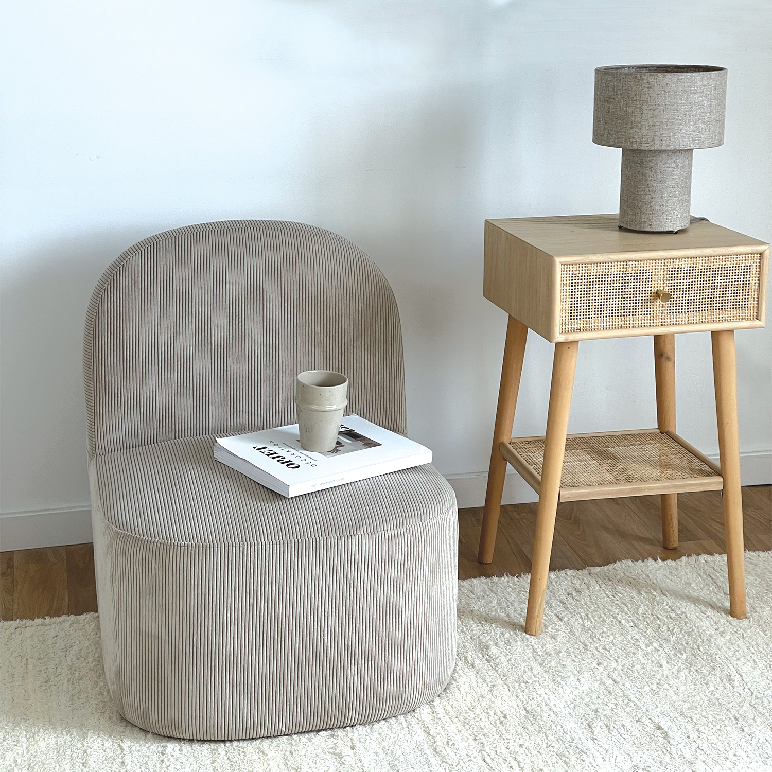 Tapis en coton tissé main avec franges — vue 6