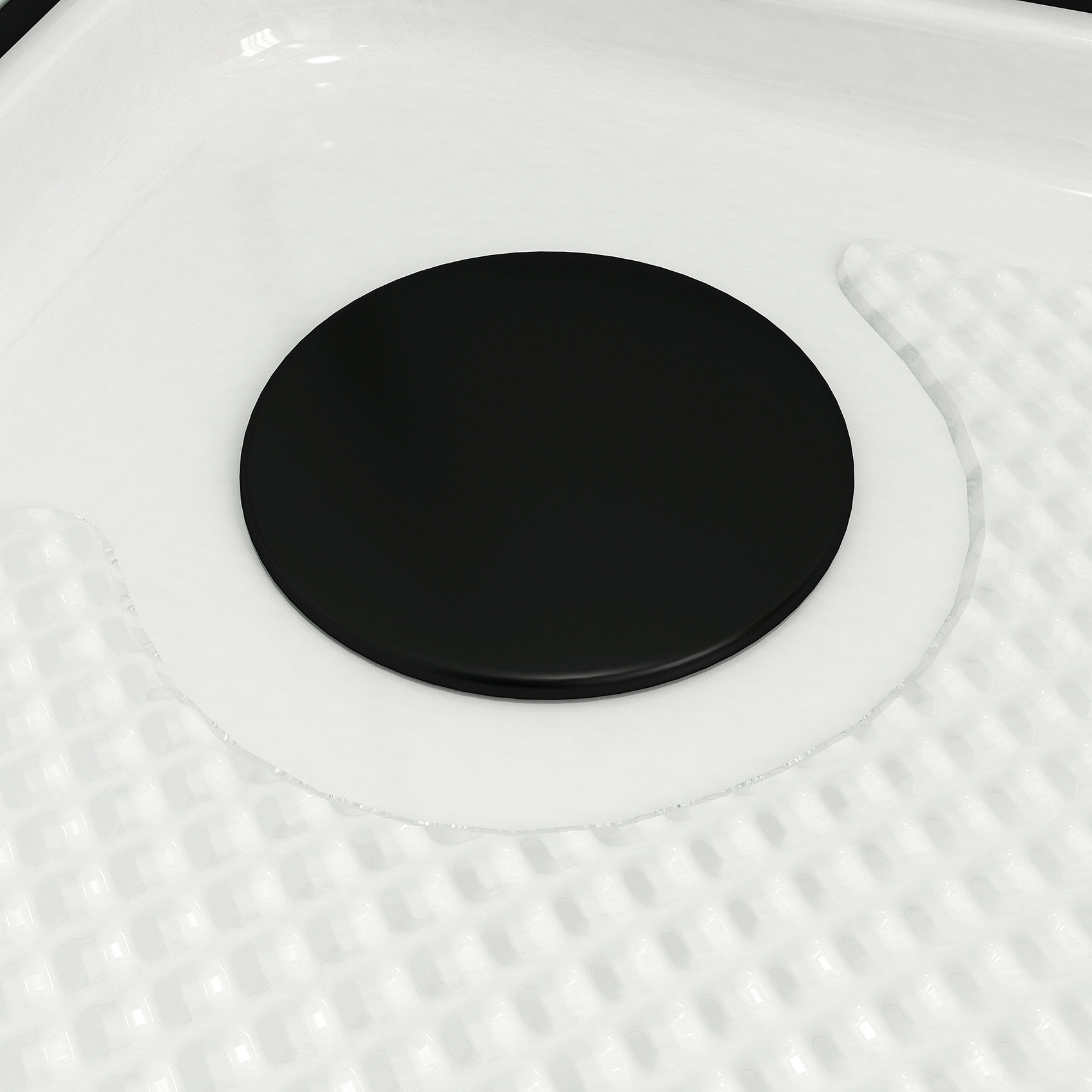 Cabine de douche 1/4 de cercle minimaliste style contemporain — vue 6