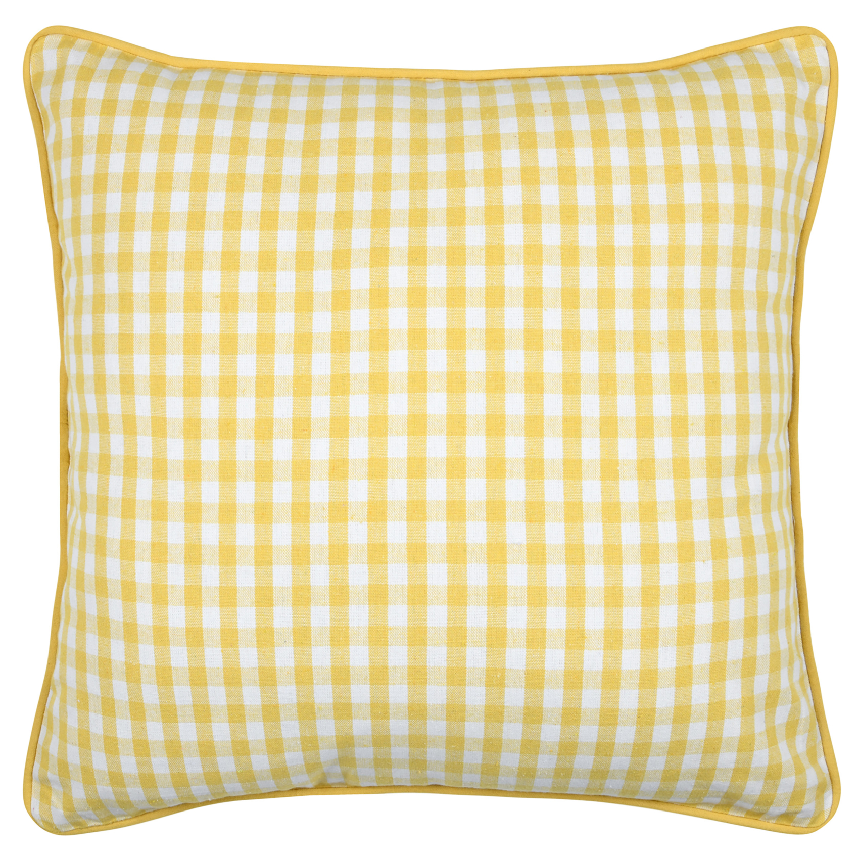 Coussin décoratif motif vichy en polycoton