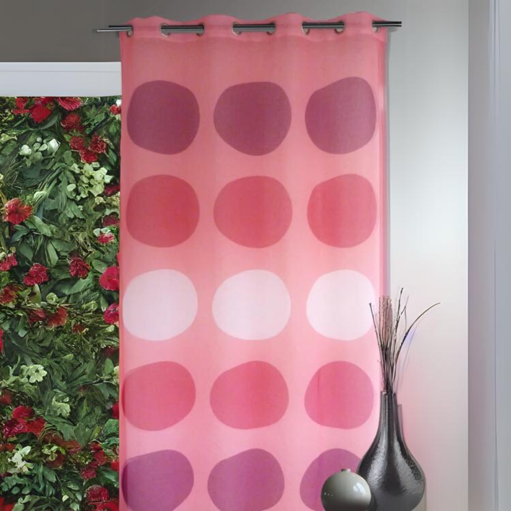 Voilage étamine avec des Gros Pois — vue 3