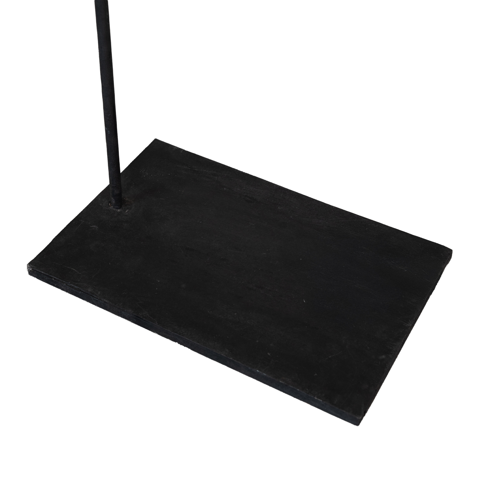 Support de lampe métal brut arrondi — vue 3