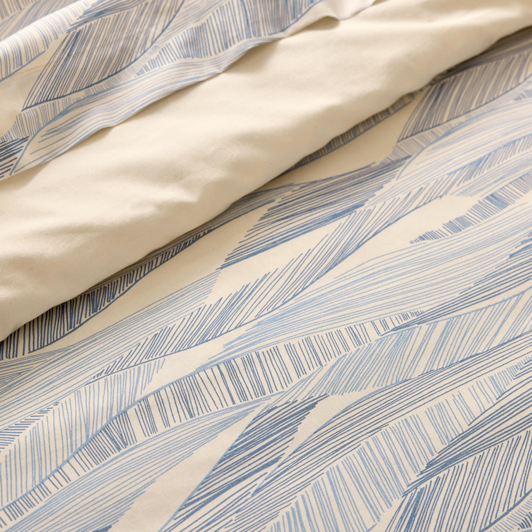 Drap plat coton 57 fils motif ondulé — vue 3