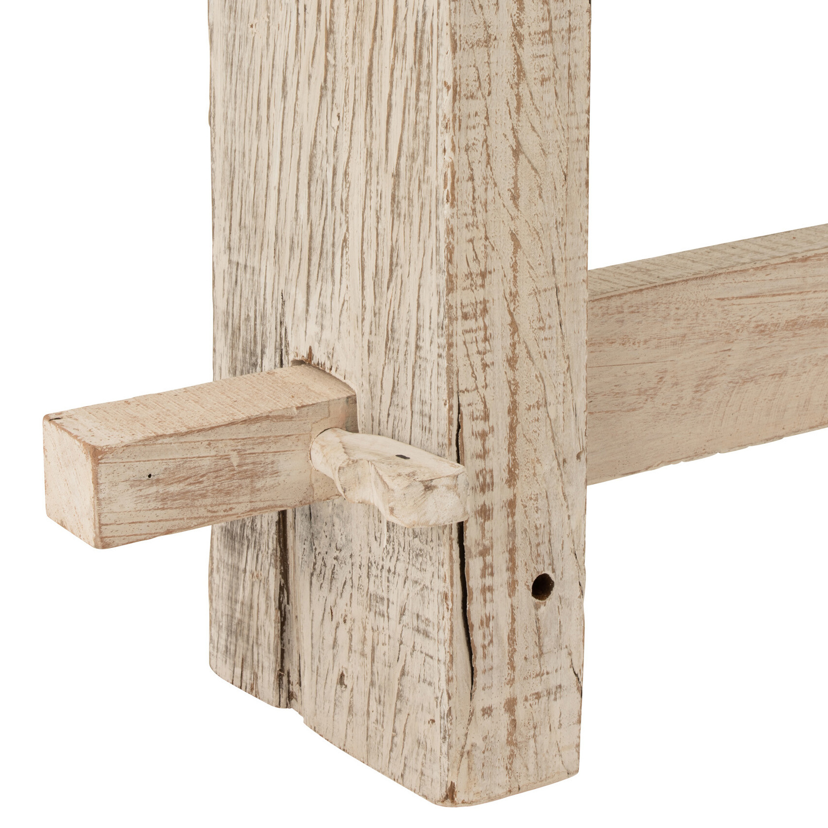 Console brut en bois recyclé blanchi — vue 6