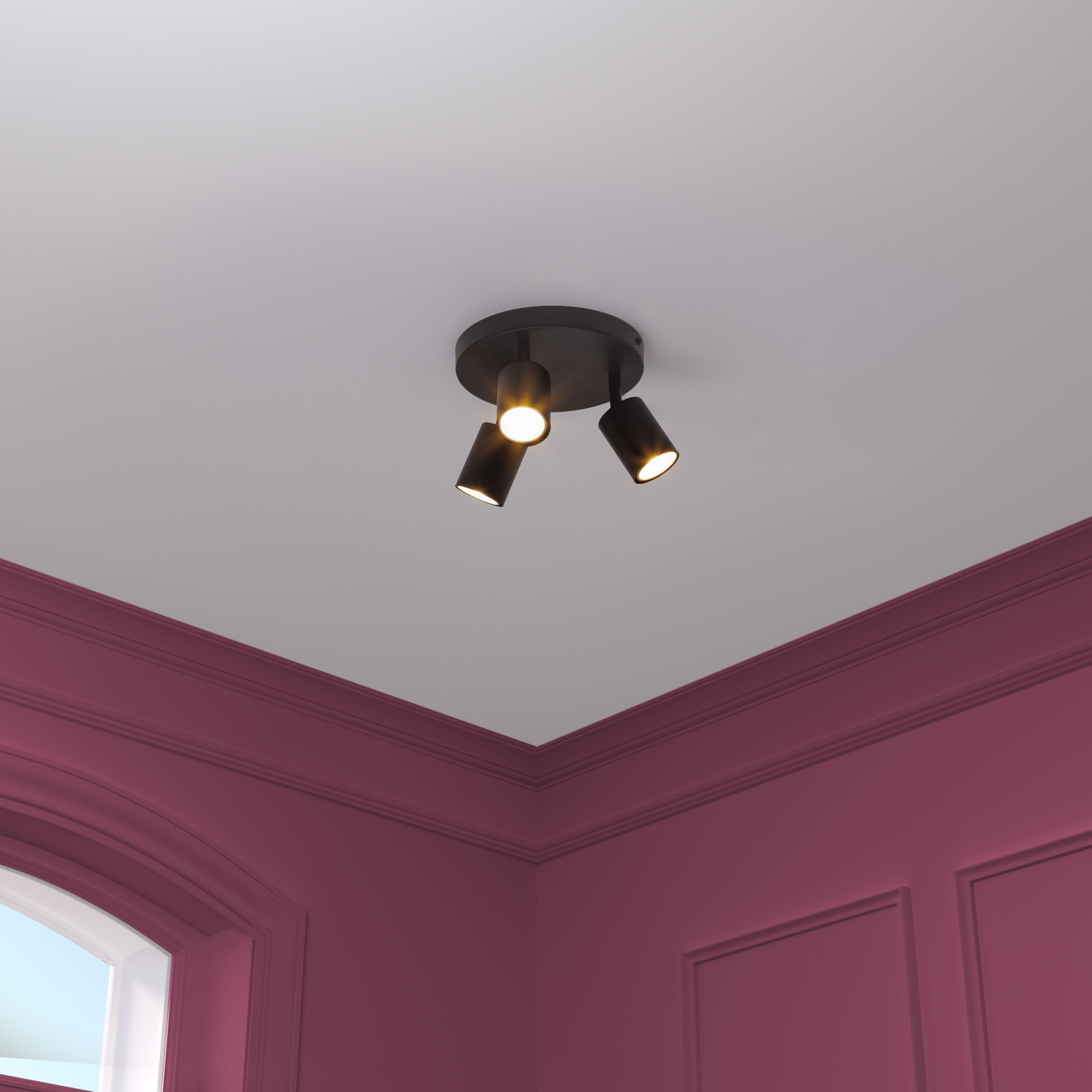 Spot plafond triple orientable — vue 4
