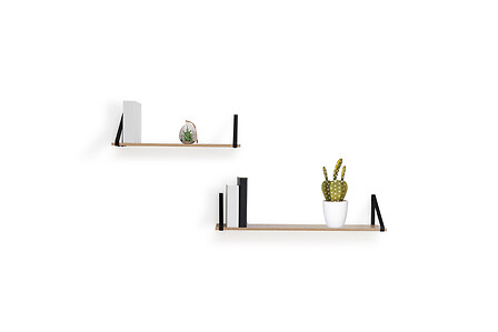 Etagère bois avec équerres métal à fixer — vue 4