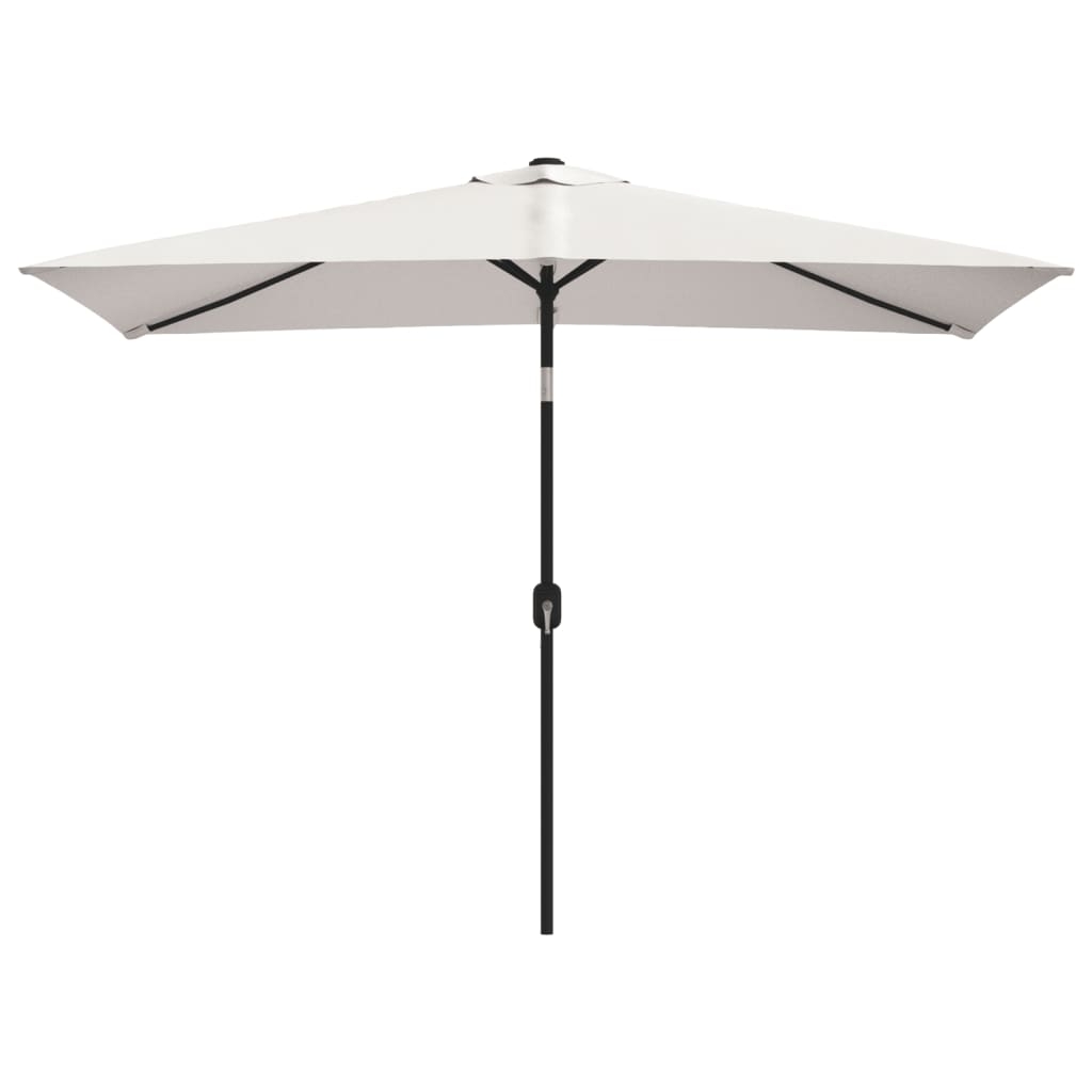 Parasol d'extérieur rectangulaire inclinable