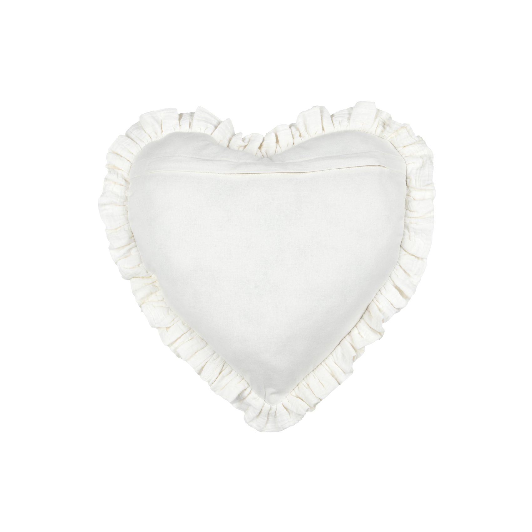 Coussin cœur en coton à volant froncé — vue 5