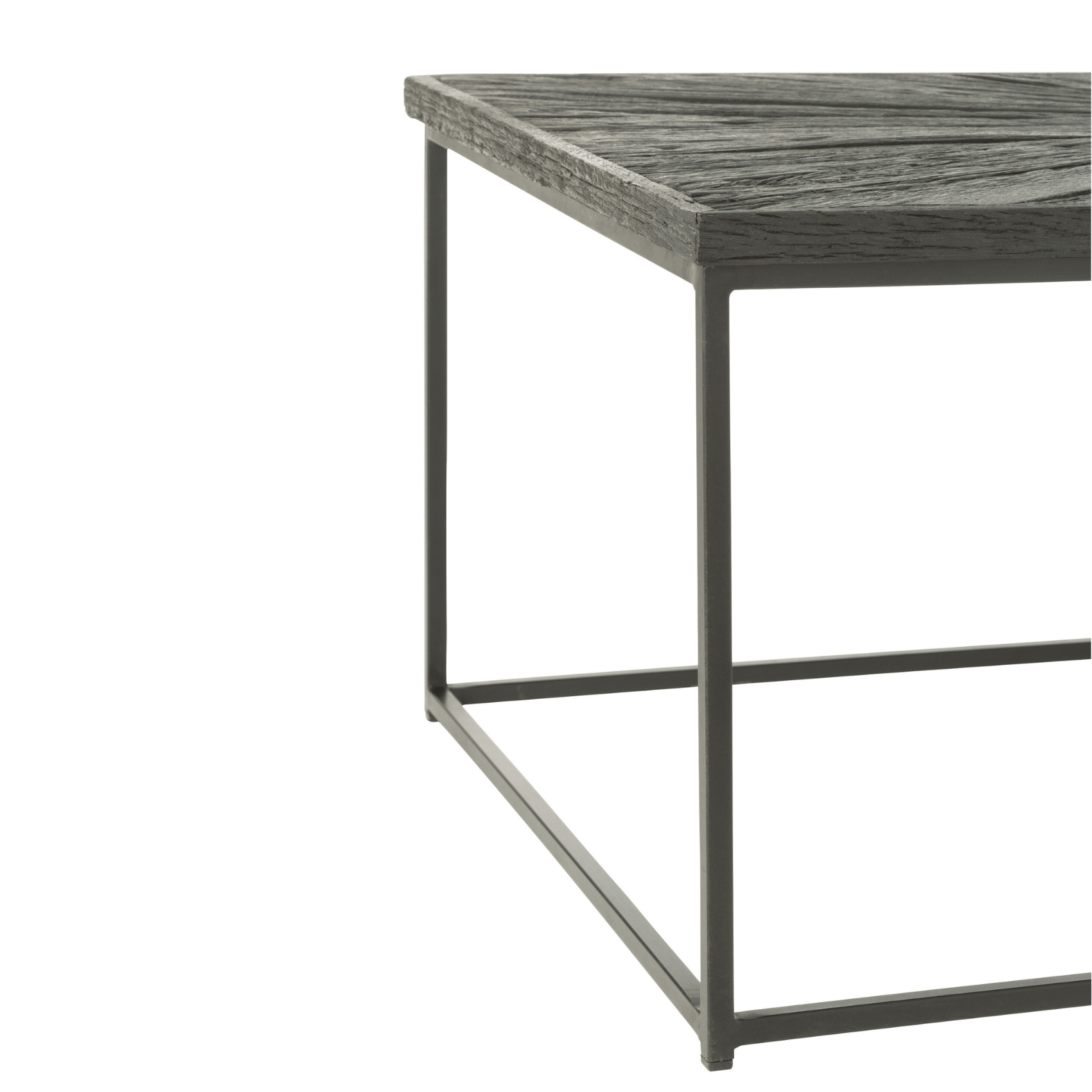 Table basse shanil en bois et fer — vue 3