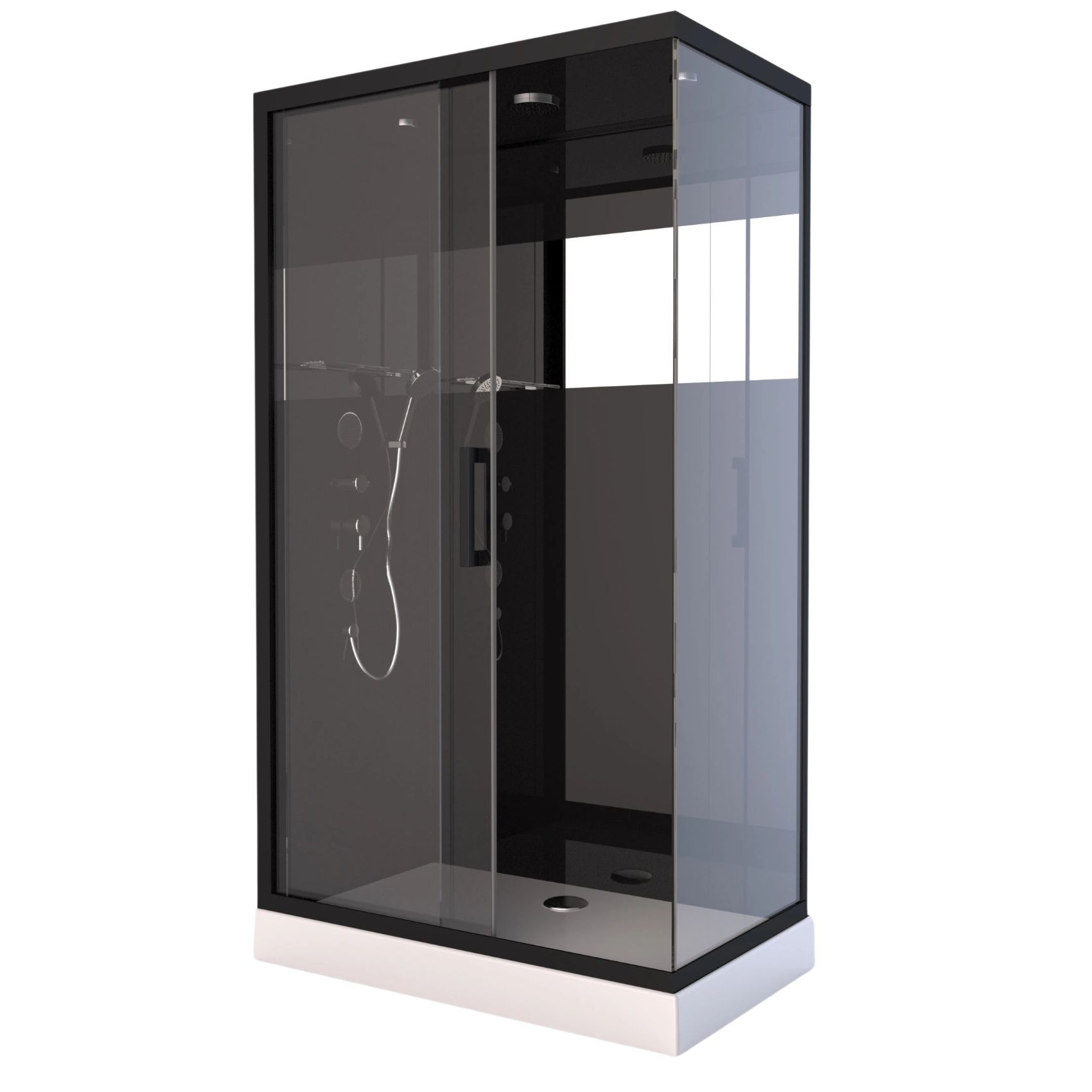 Cabine de Douche Black Mirror 2 Rectangle