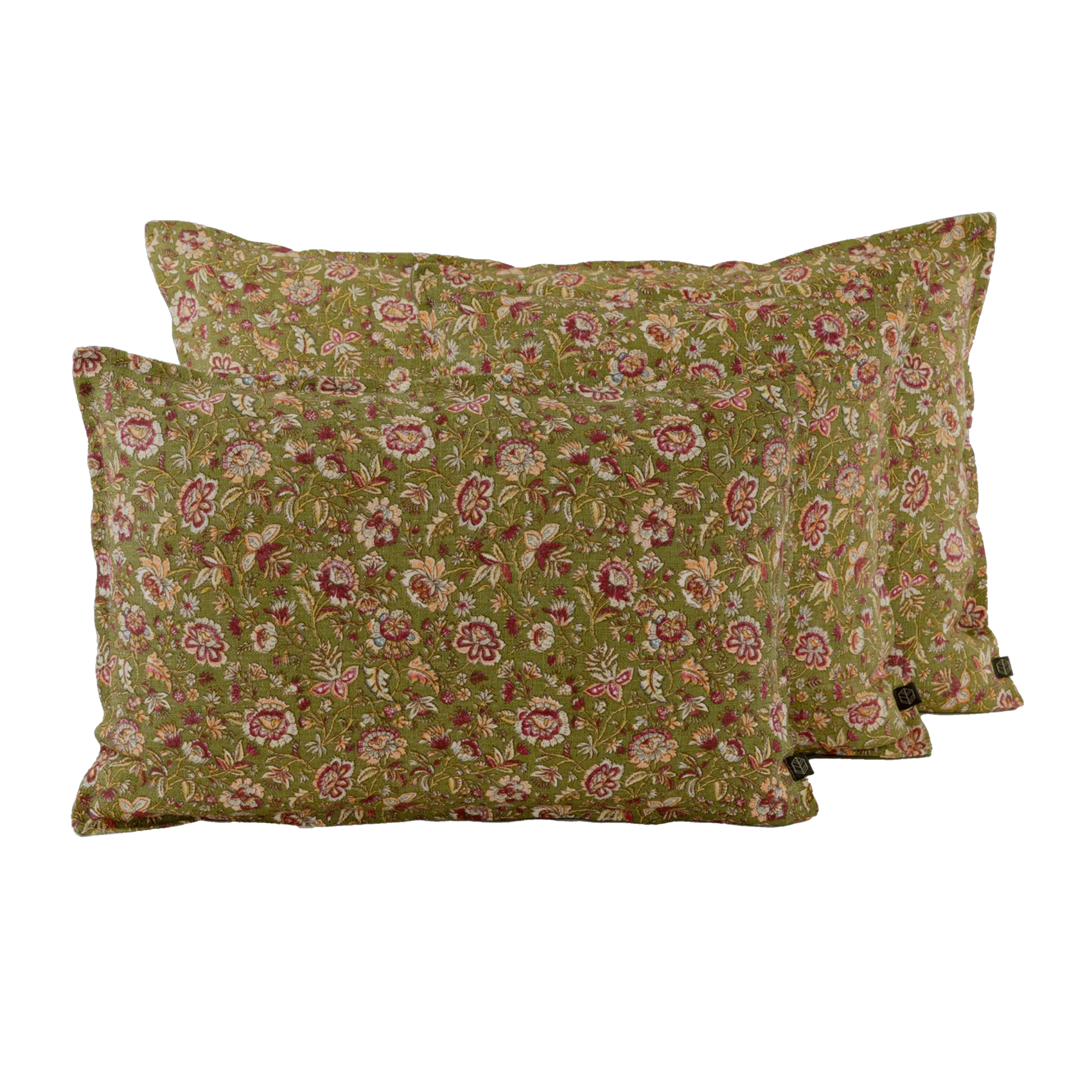 Housse de coussin floral en lin lavé SAMARA HAOMY — vue 3