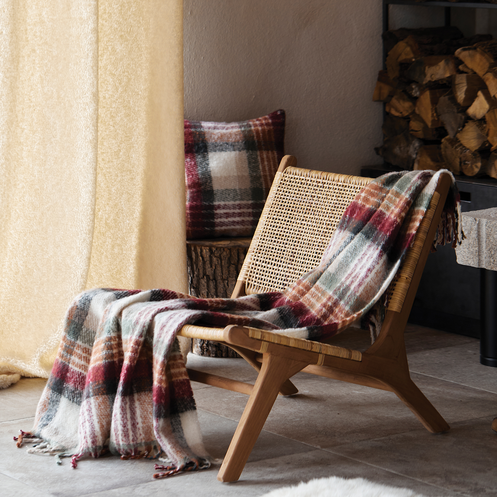 Plaid tartan Ecossais effet mohair — vue 5