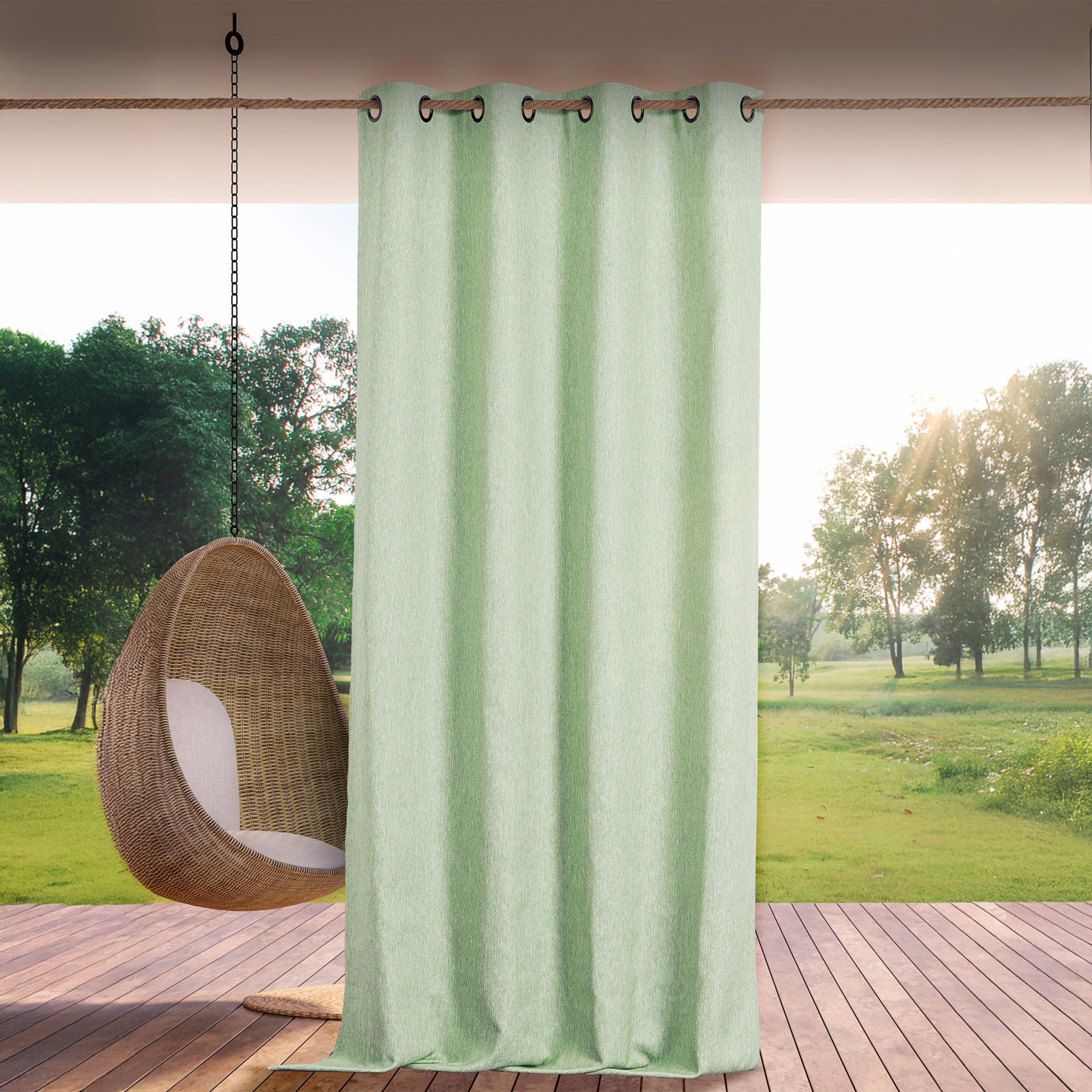 Rideau extérieur déperlant effet chiné — vue 5