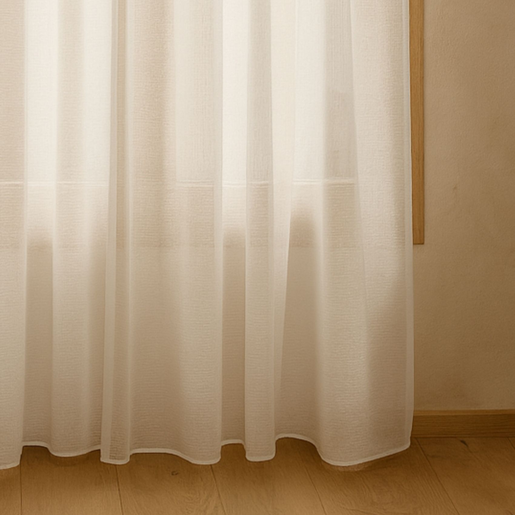 Voilage uni à galon fronceur et rayures fantaisie — vue 4