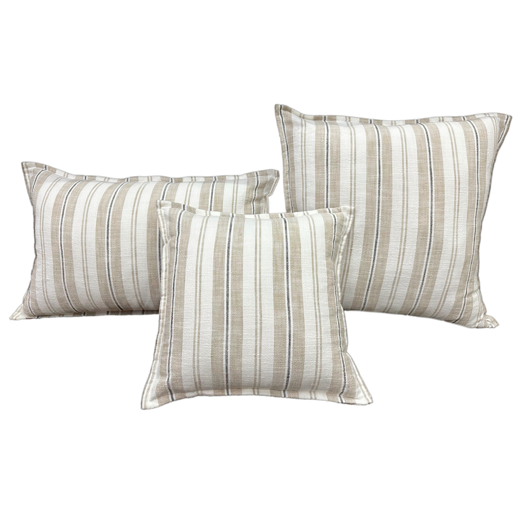 Housse de coussin 100% coton rayures tapissier deux faces LOURMARIN — vue 4